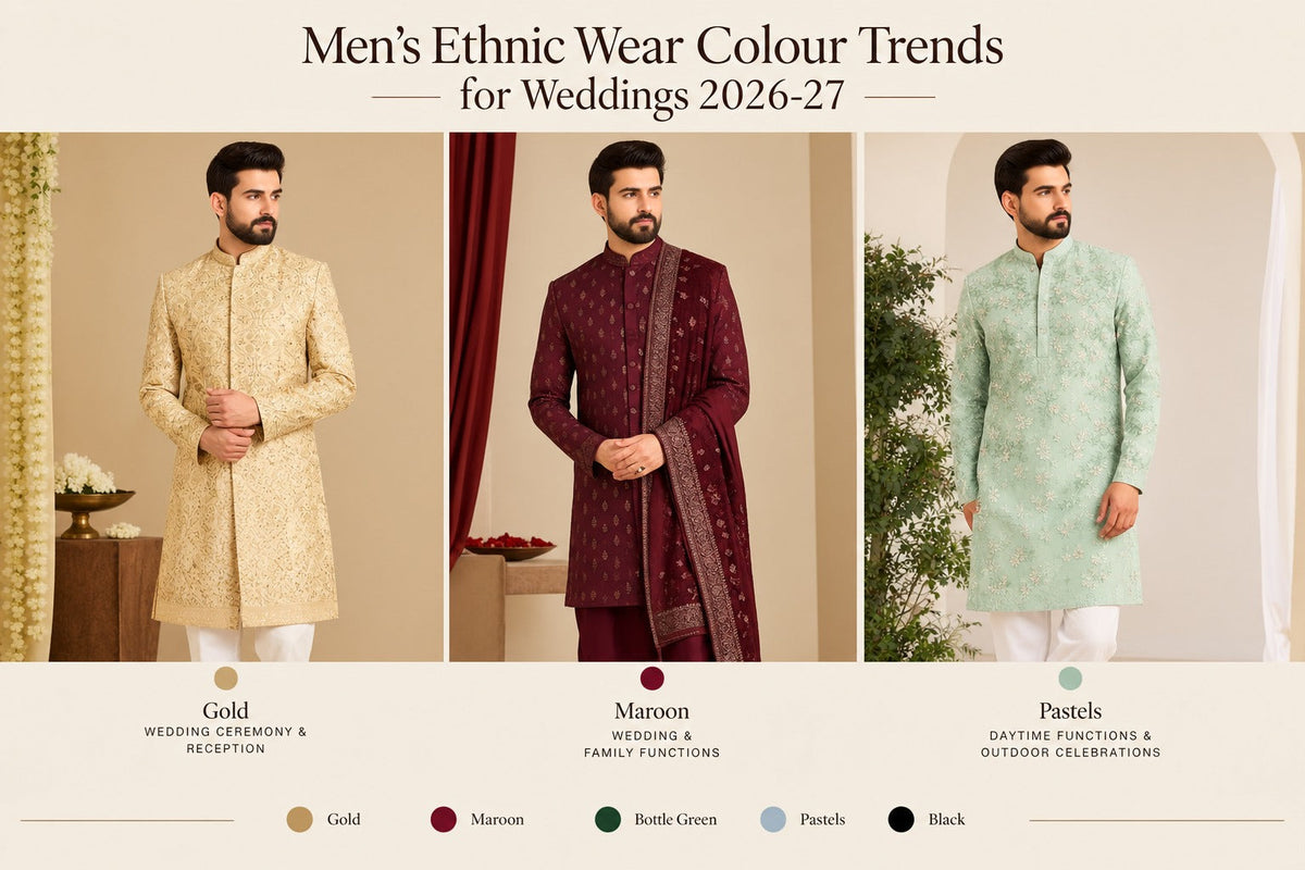 Men's Ethnic Wear Colour Trends for Weddings 2026-27