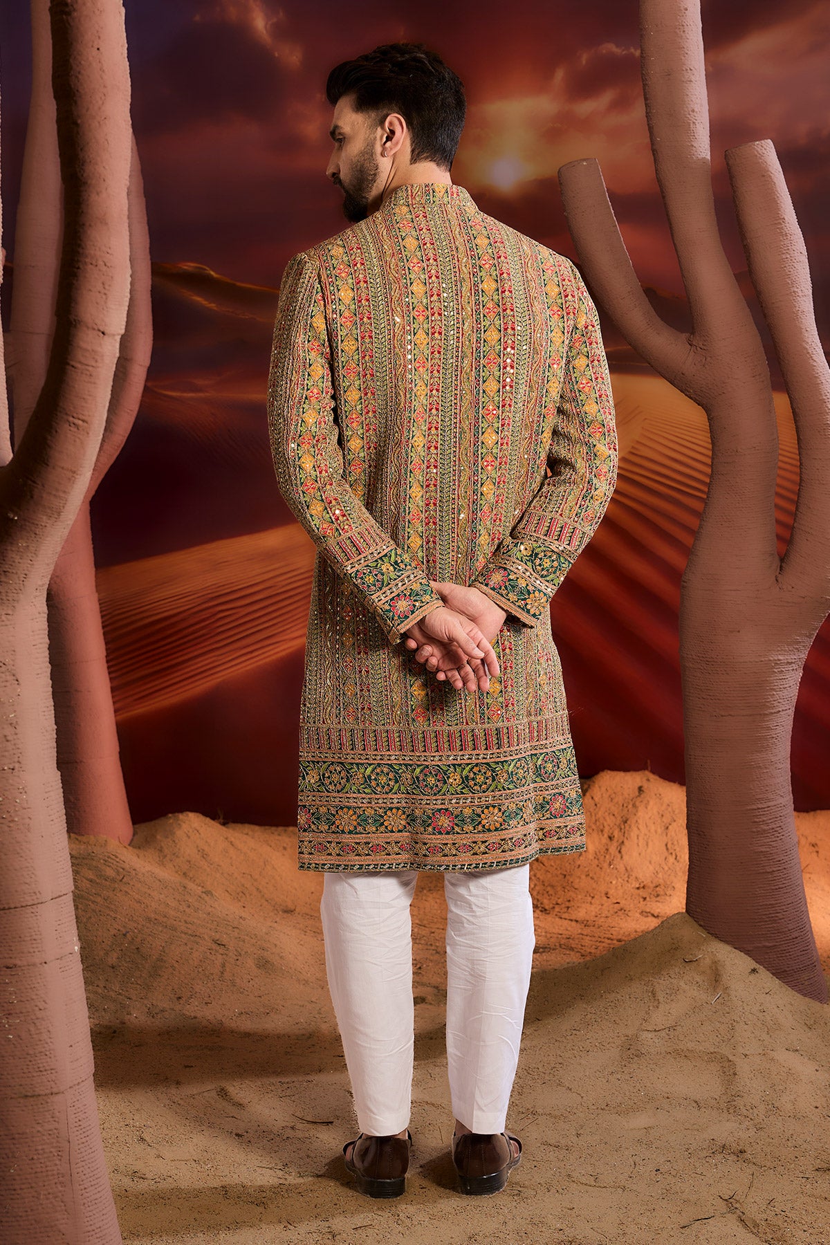 Regal Radiance Redefined With This Luxurious Zari Work Sherwani