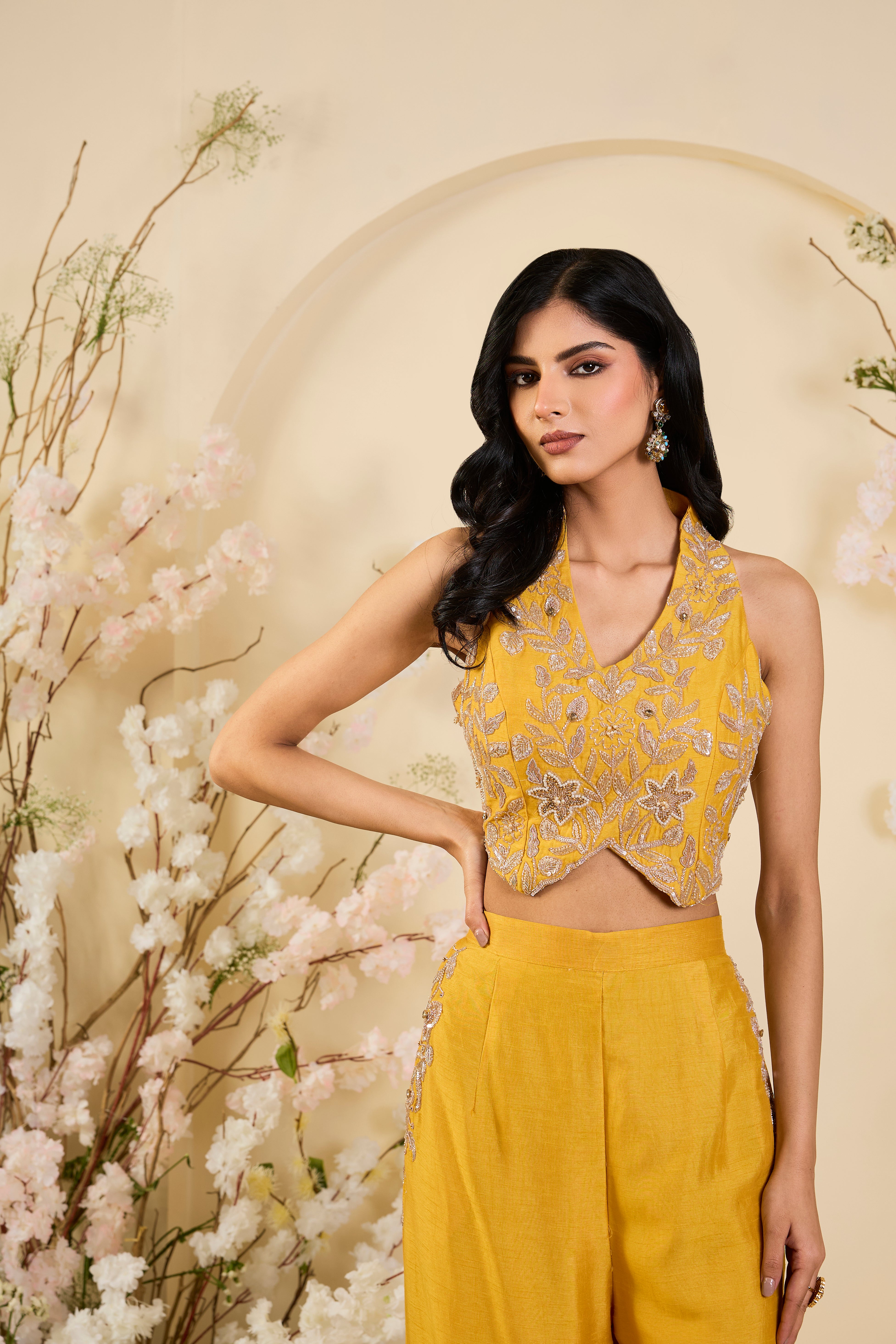 Sunlit Gold Embellished Co-ord Set