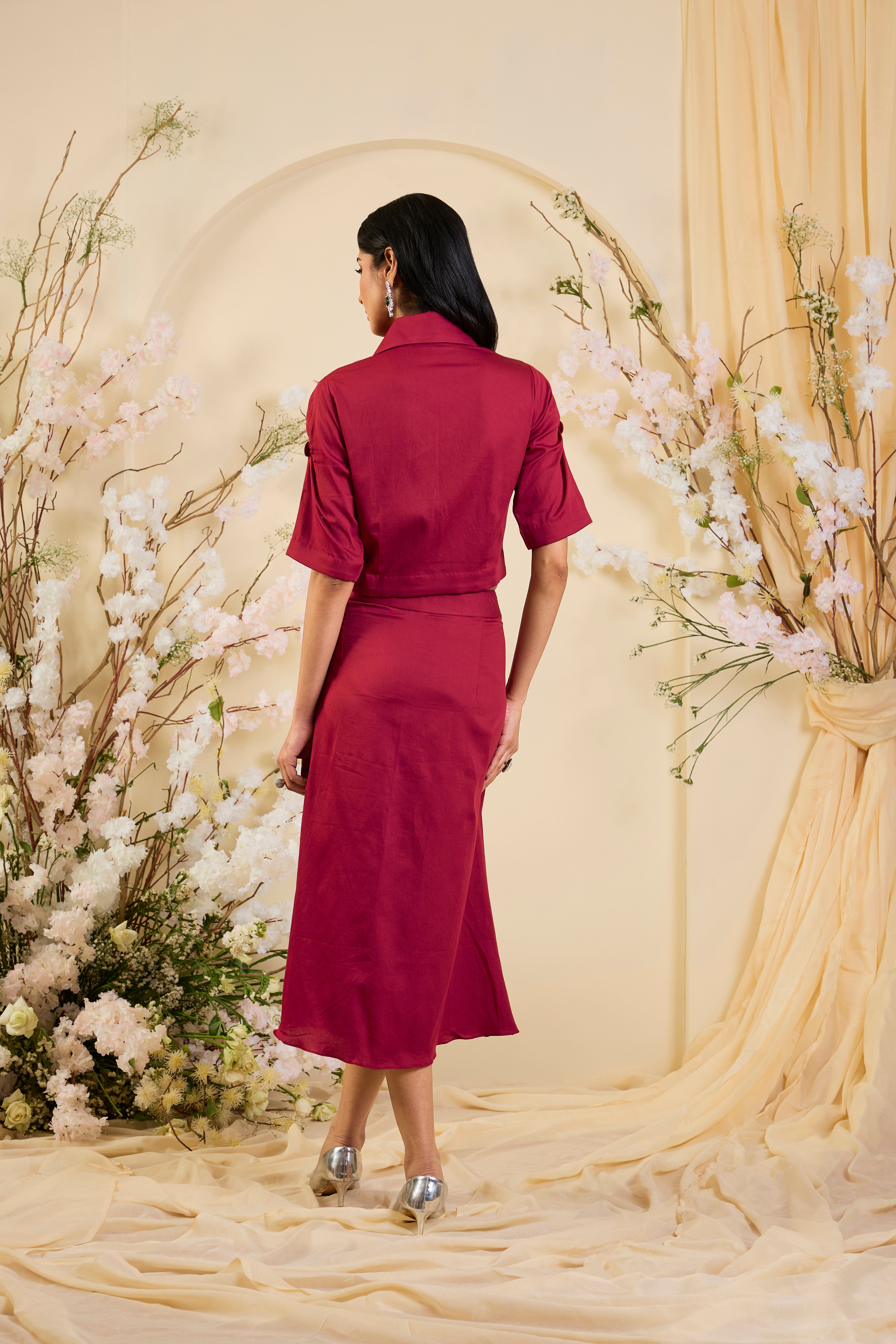 Crimson Cityscape: Where Couture Meets Culture
