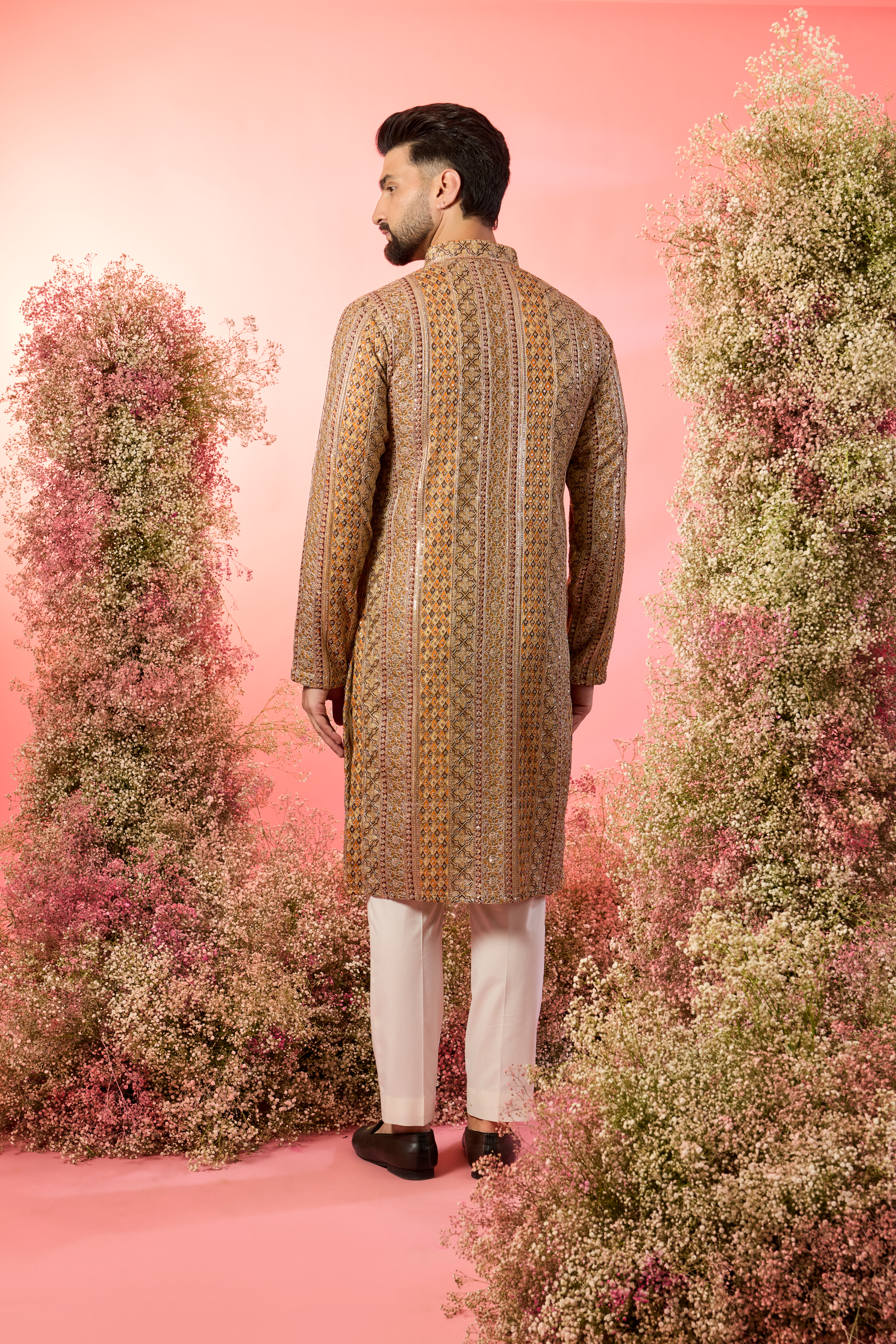 mustard royal zari Kurta: A Tapestry of Opulence