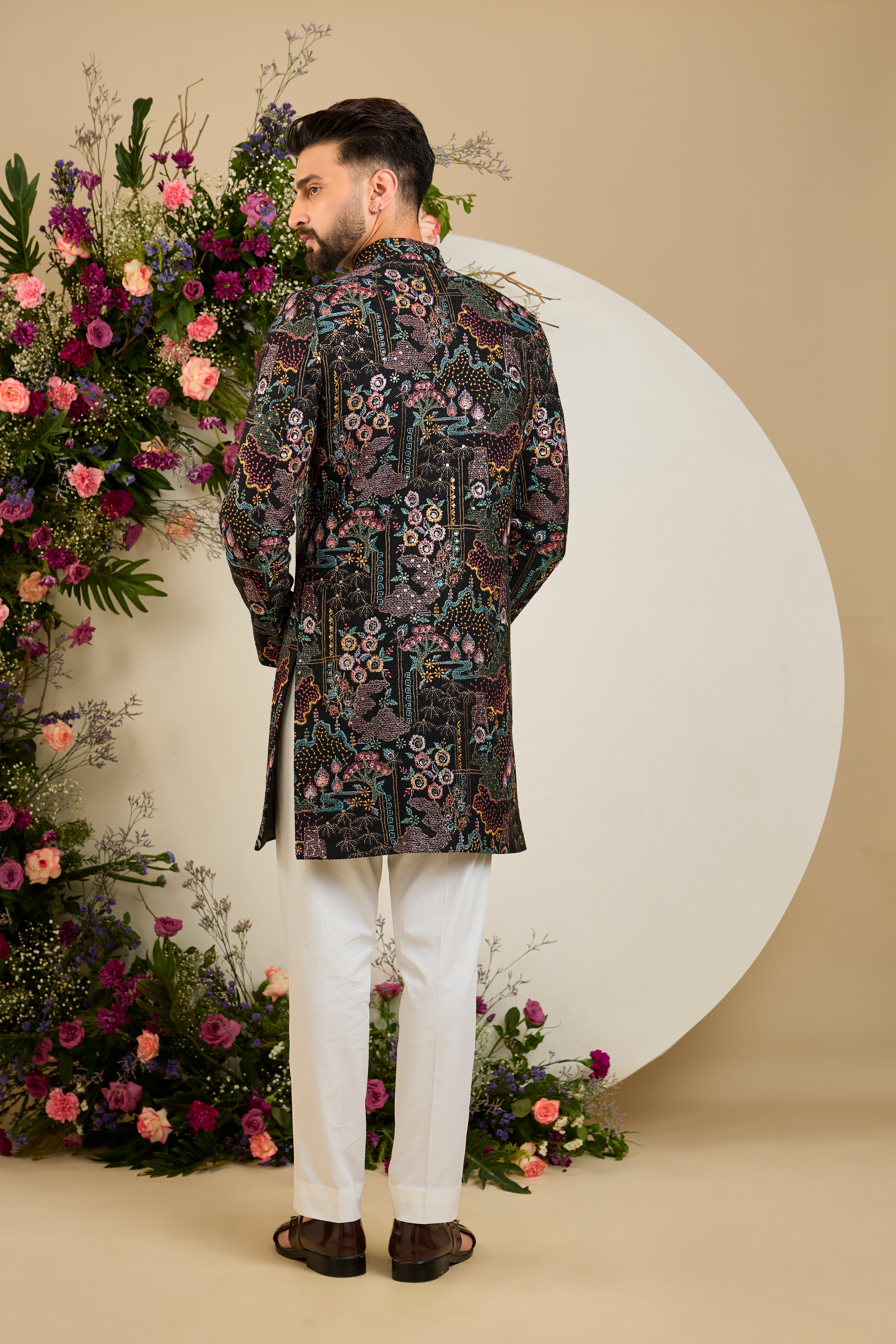 The Savile Botanica short sherwani