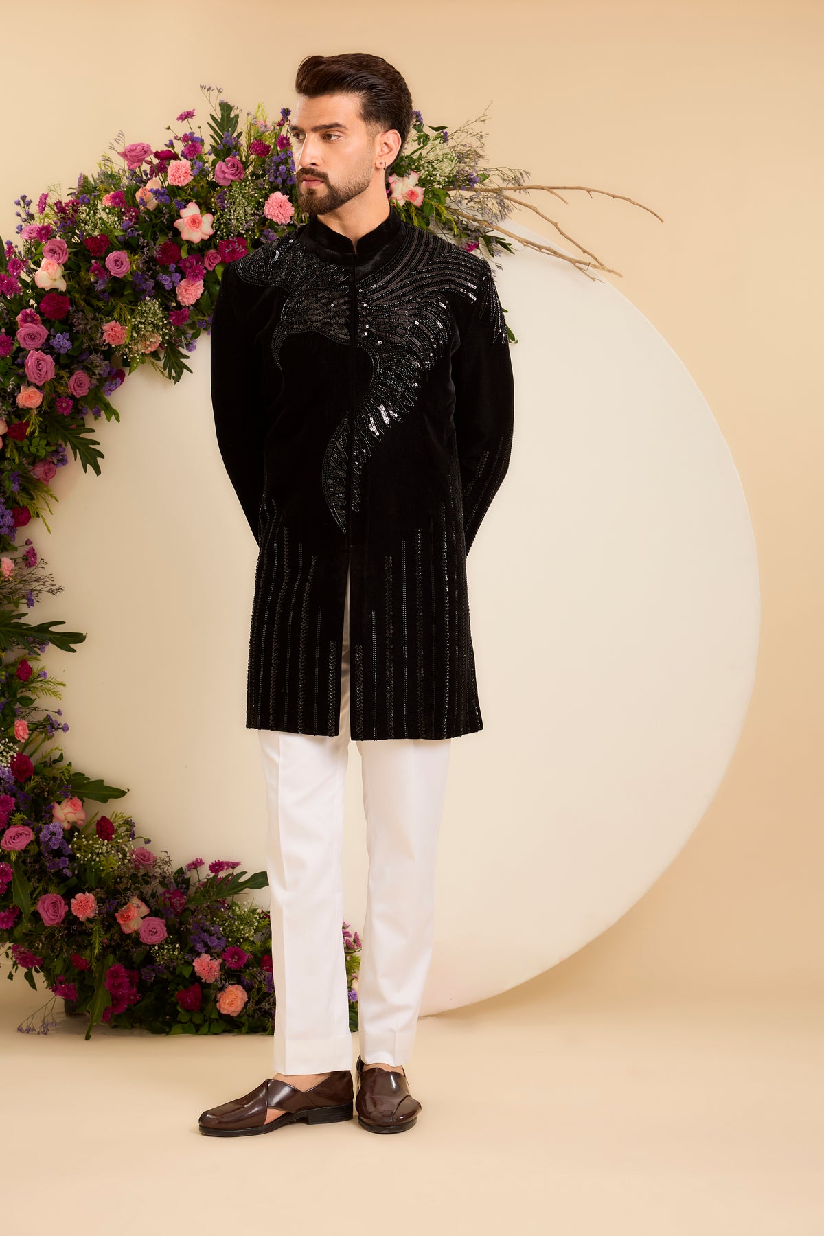 The Falcon — A Black Indowestern Defined by Cut-Dana