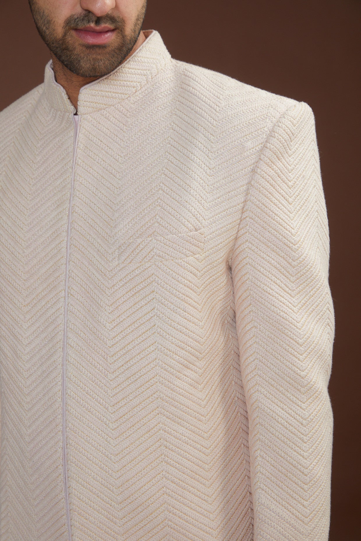 Pink threadwork sherwani - kasbahmen