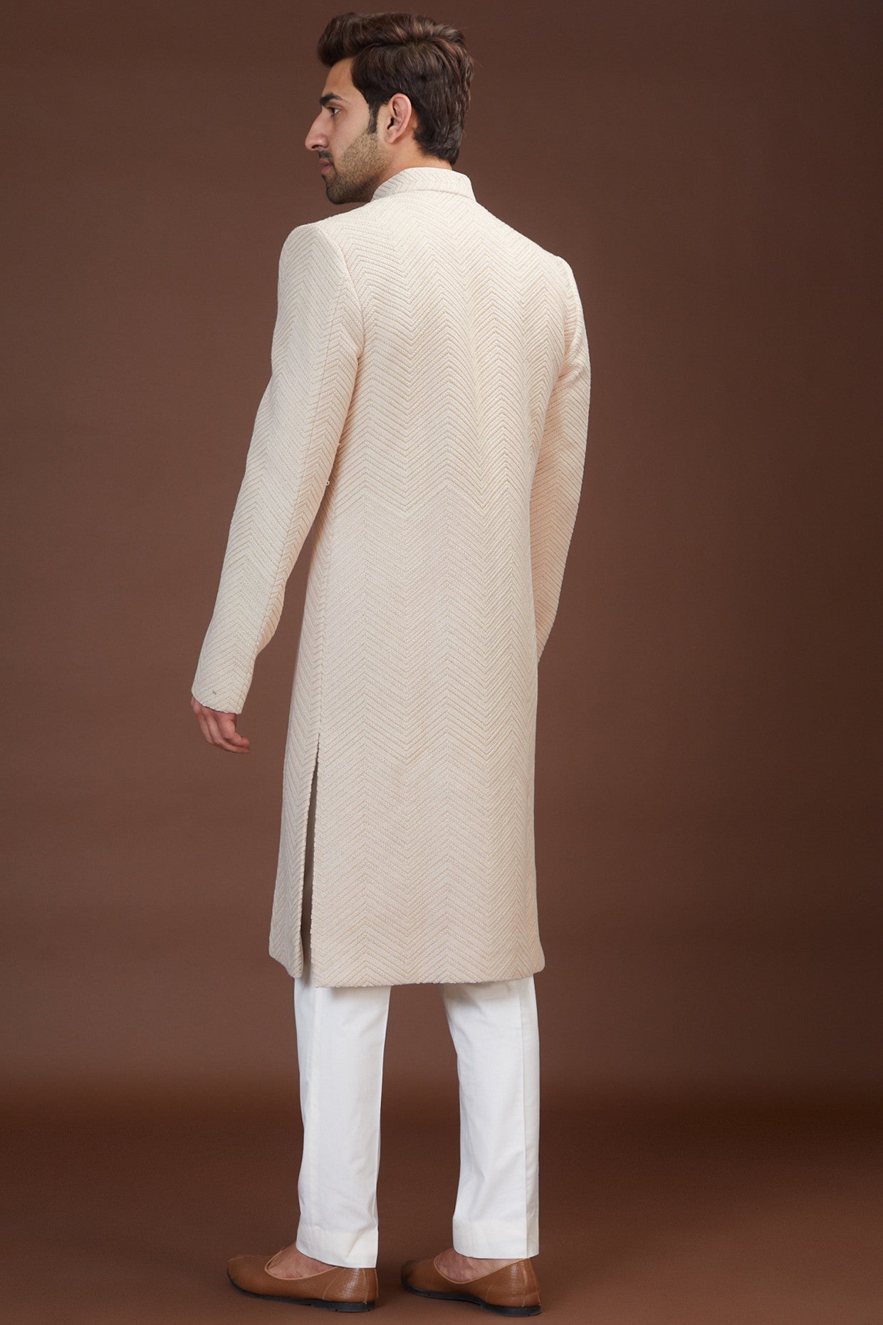 Pink threadwork sherwani - kasbahmen