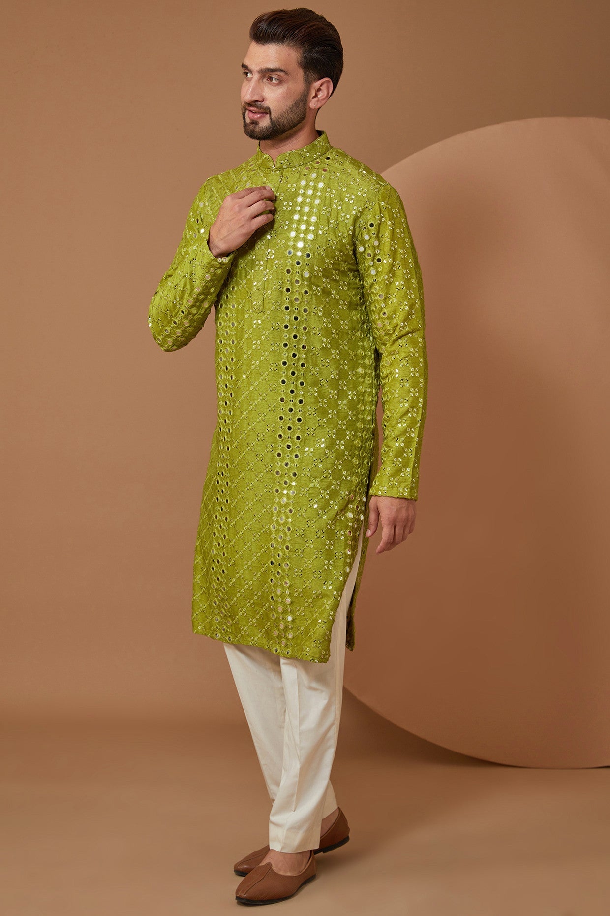Mehndi Green Kurta - kasbahmen