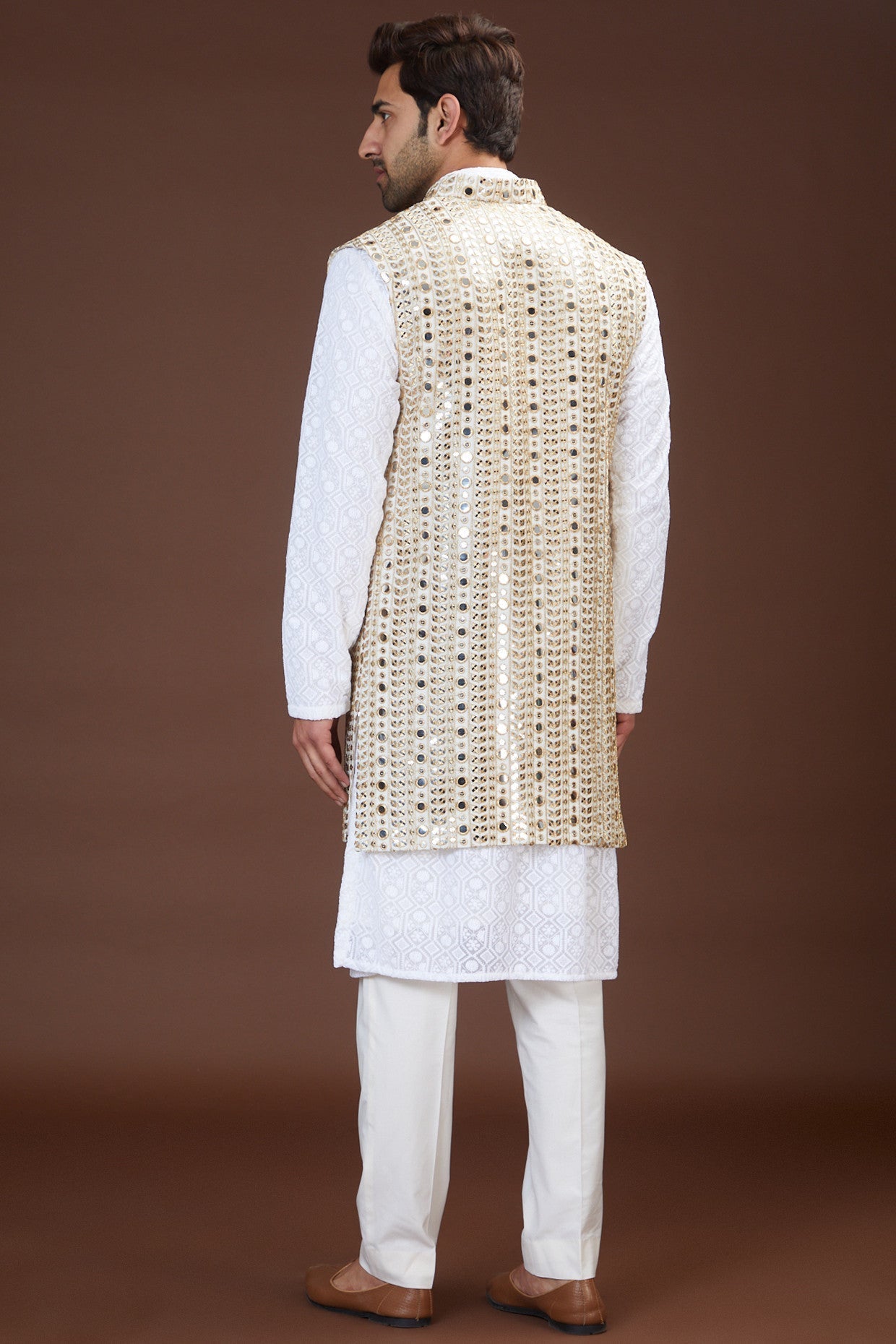 Long mirror work open shrug - kasbahmen