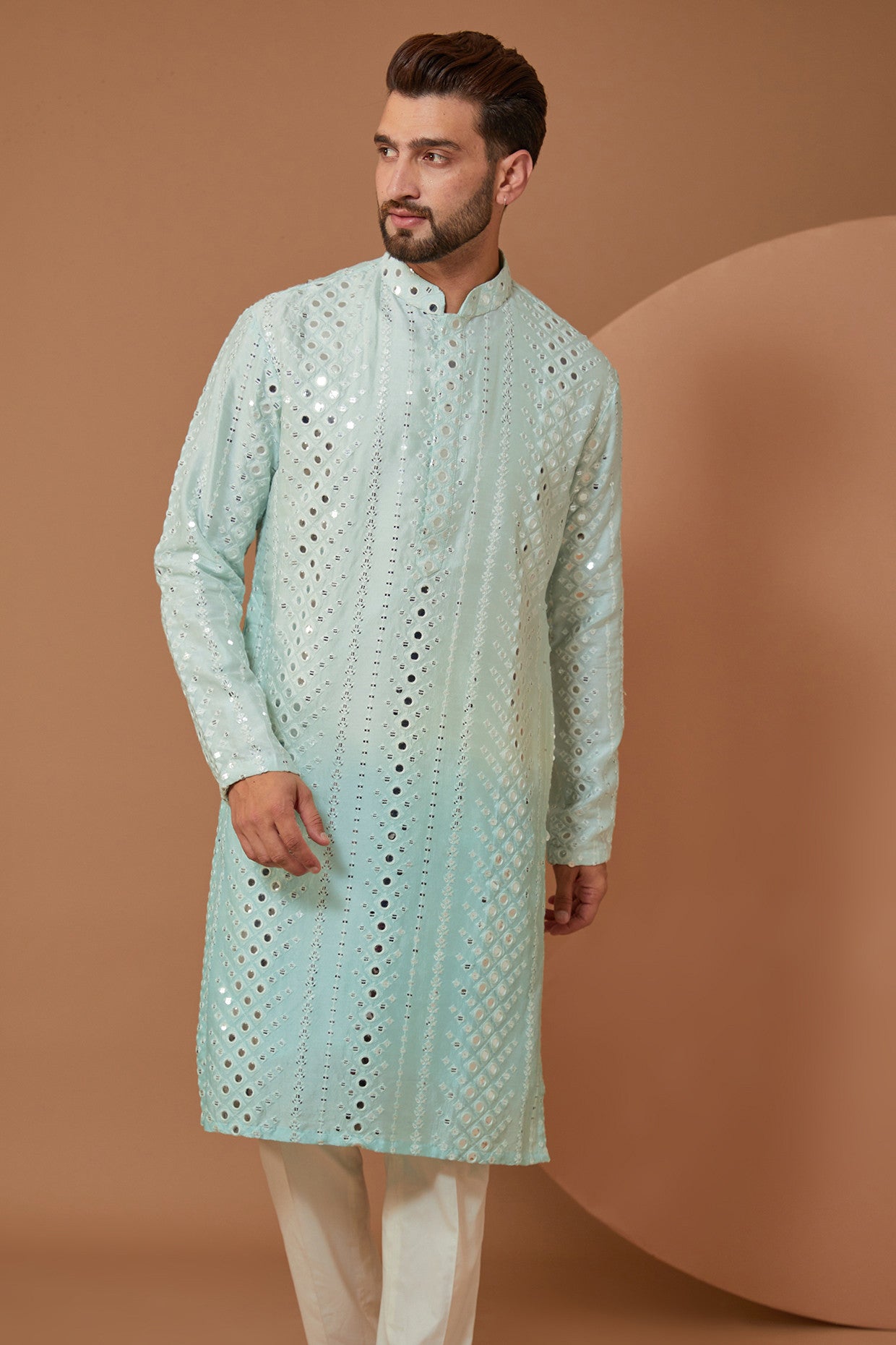 Ombre Mirror work Kurta - kasbahmen