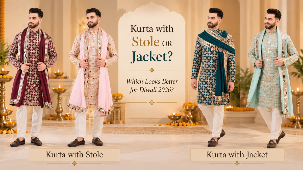 Kurta with Stole or Kurta with Jacket: Which Looks Better for Diwali 2026?