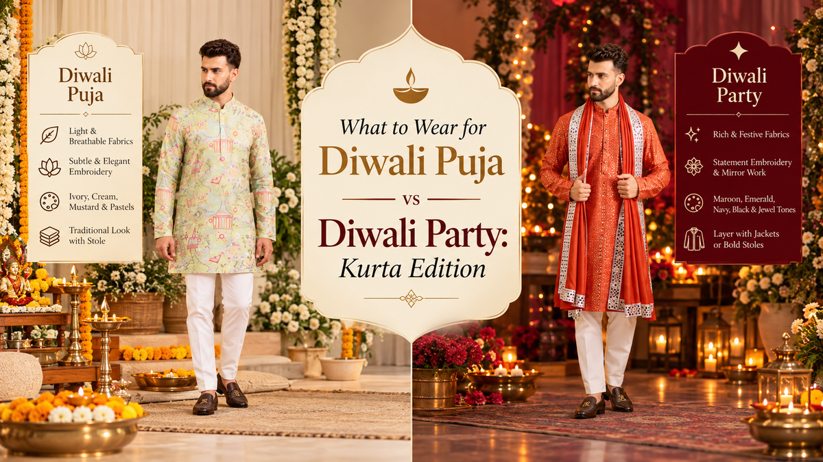 What to Wear for Diwali Puja vs Diwali Party: Kurta Edition