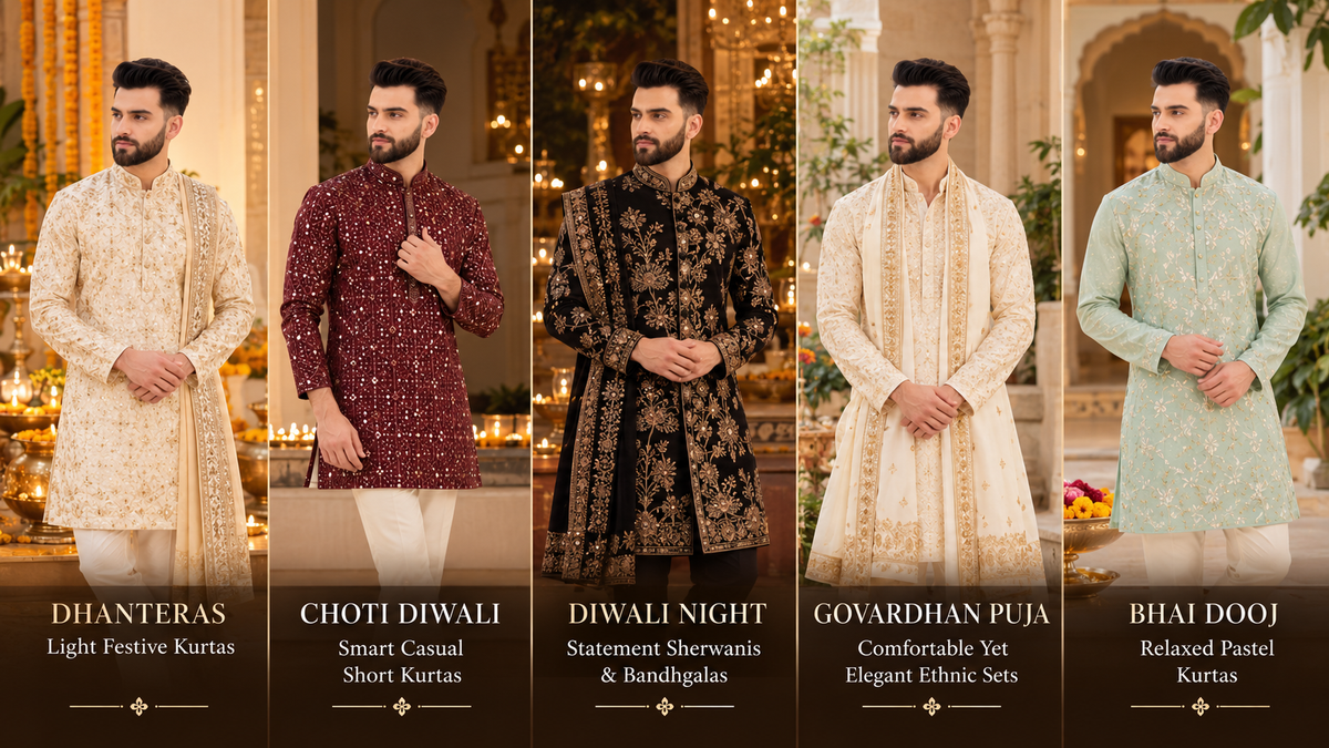 Diwali 2026 Outfit Guide for Men: Dhanteras to Bhai Dooj