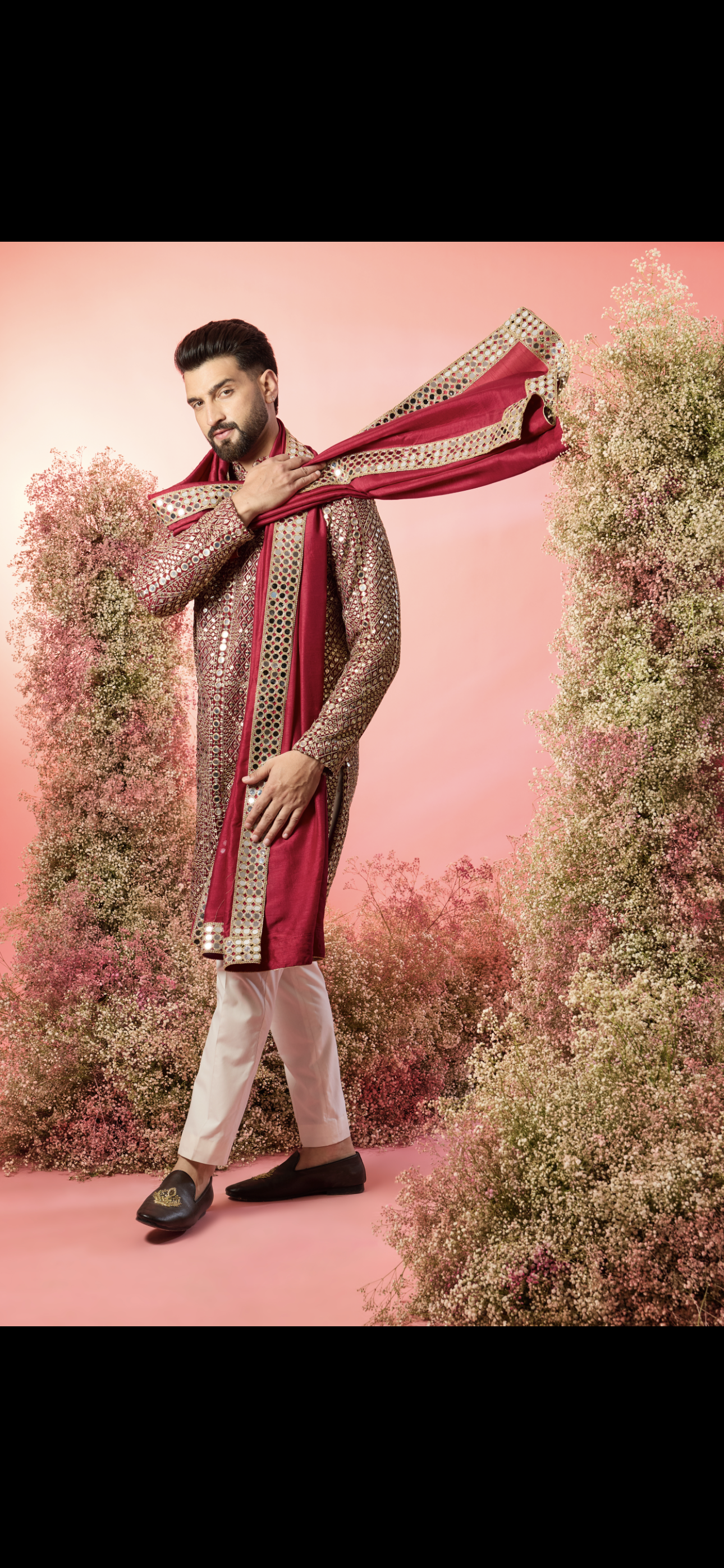 MIRROR WORK STOLE ( 1 stole - KURTA NOT INCLUDED )
