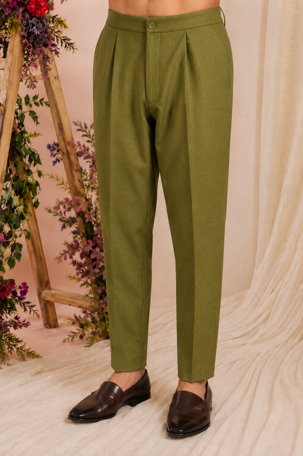 MEHNDI GREEN FORMAL PANT PYJAMAS