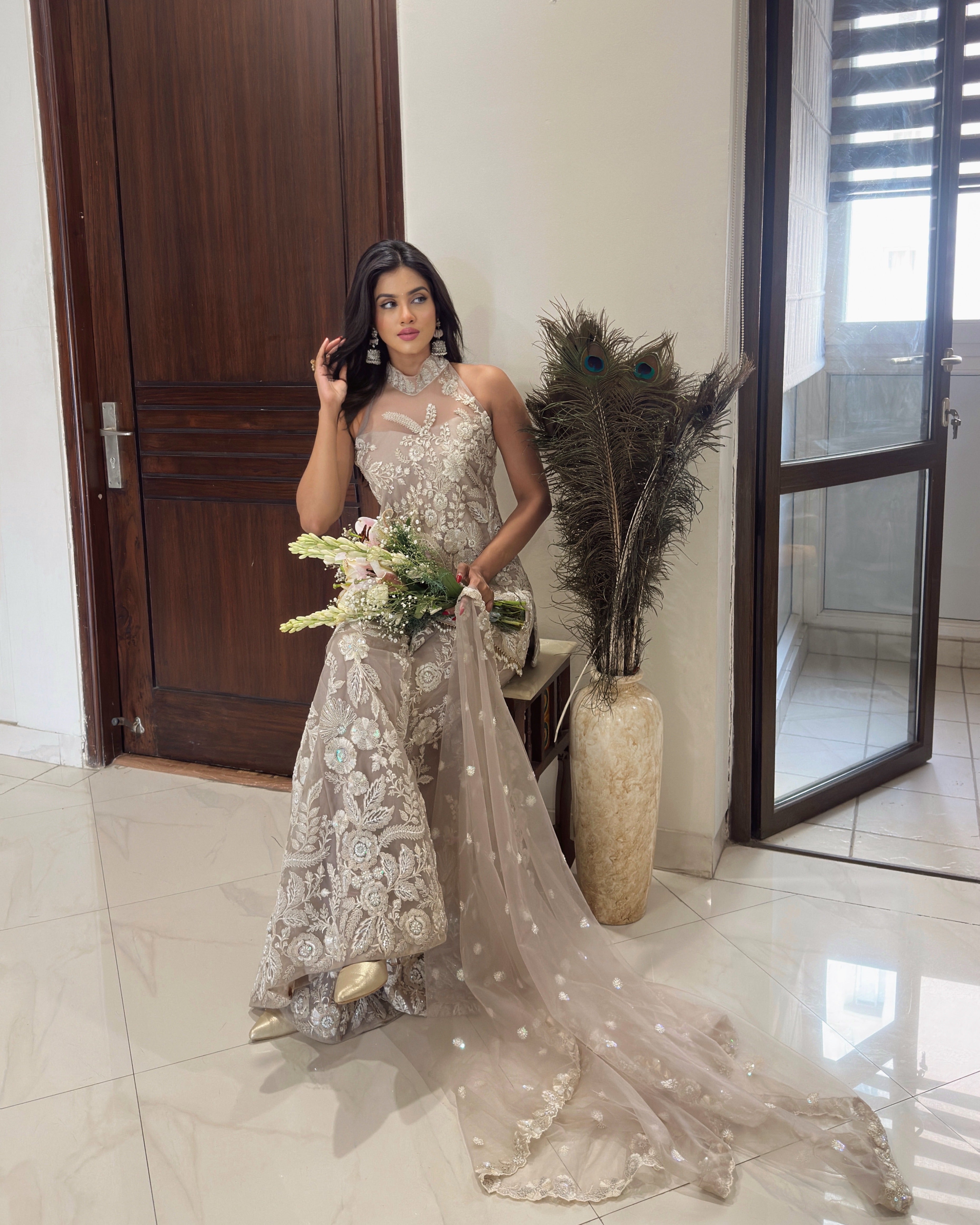 Champagne Veil: An Ode to Ethereal Grandeur