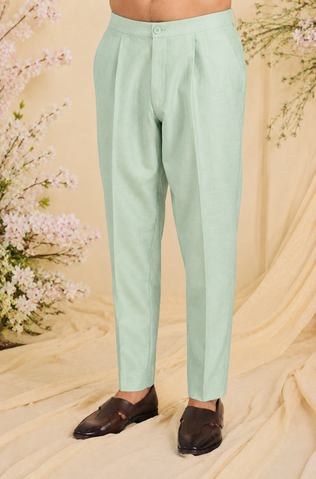 MINT/AQUA SILK FORMAL PANT PYJAMAS