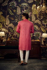 Hot Pink Chikankari Kurta