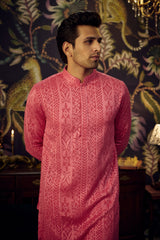 Hot Pink Chikankari Kurta