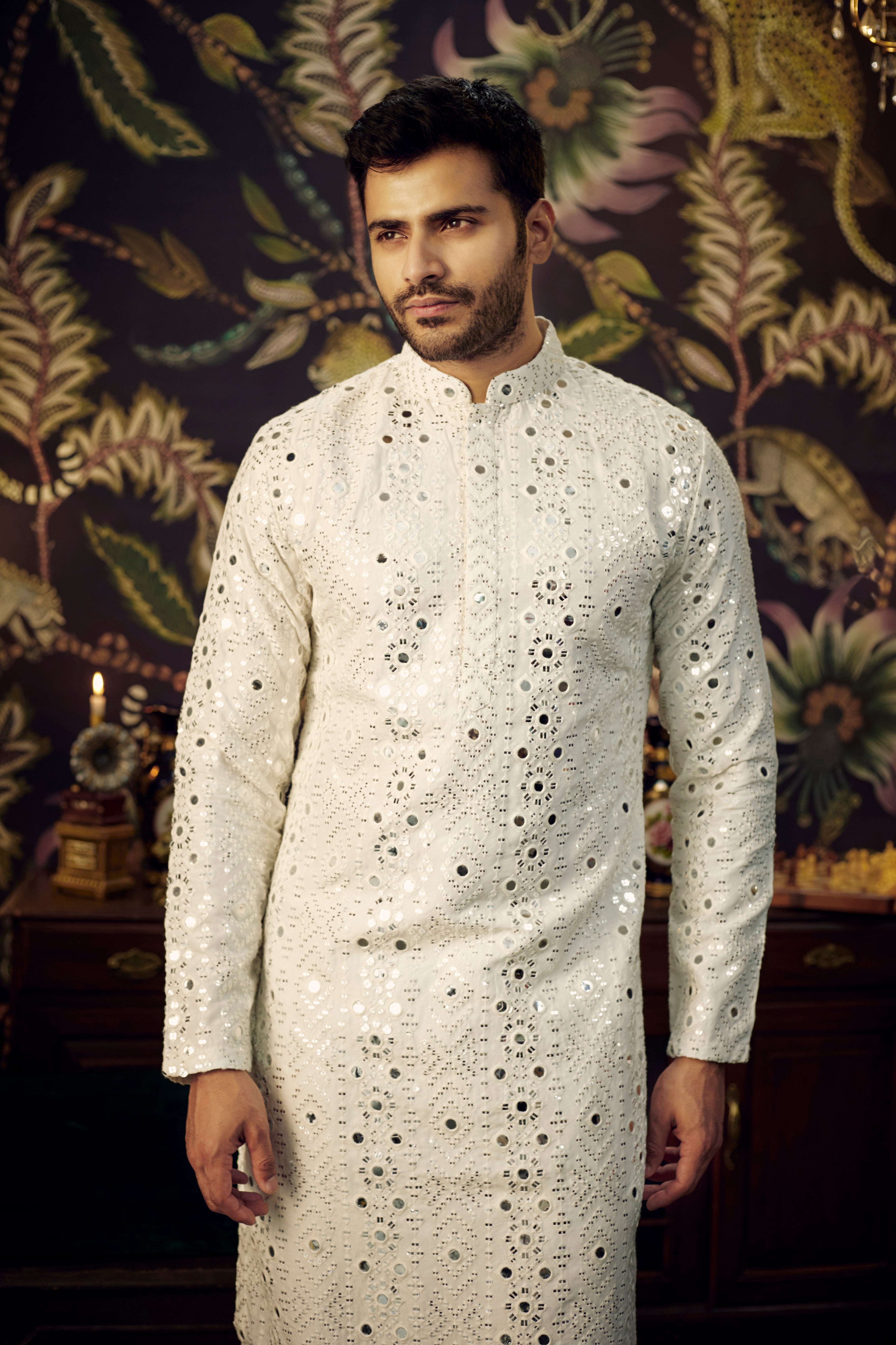 Signature Mirror-work Kurta - kasbahmen