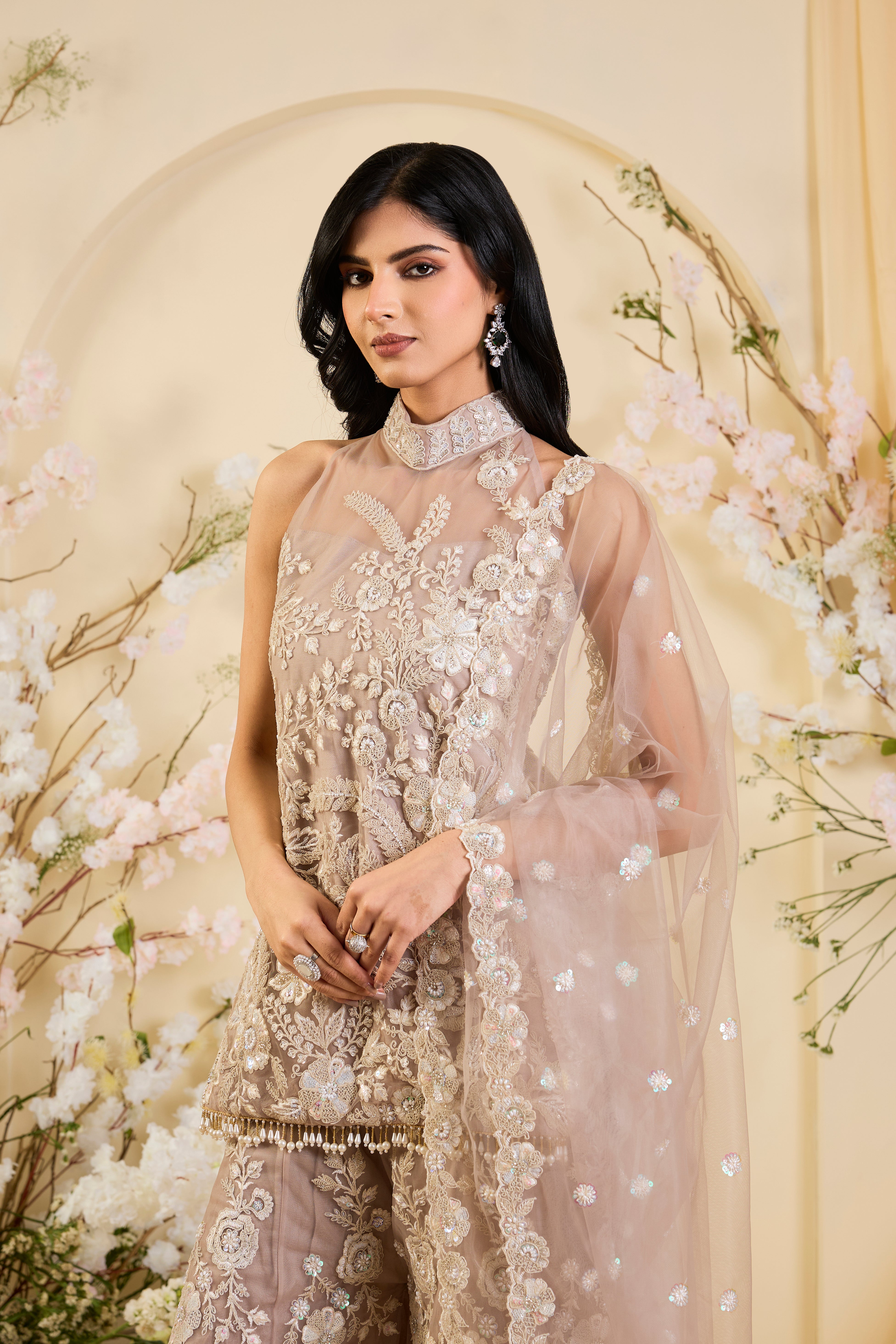 Champagne Veil: An Ode to Ethereal Grandeur