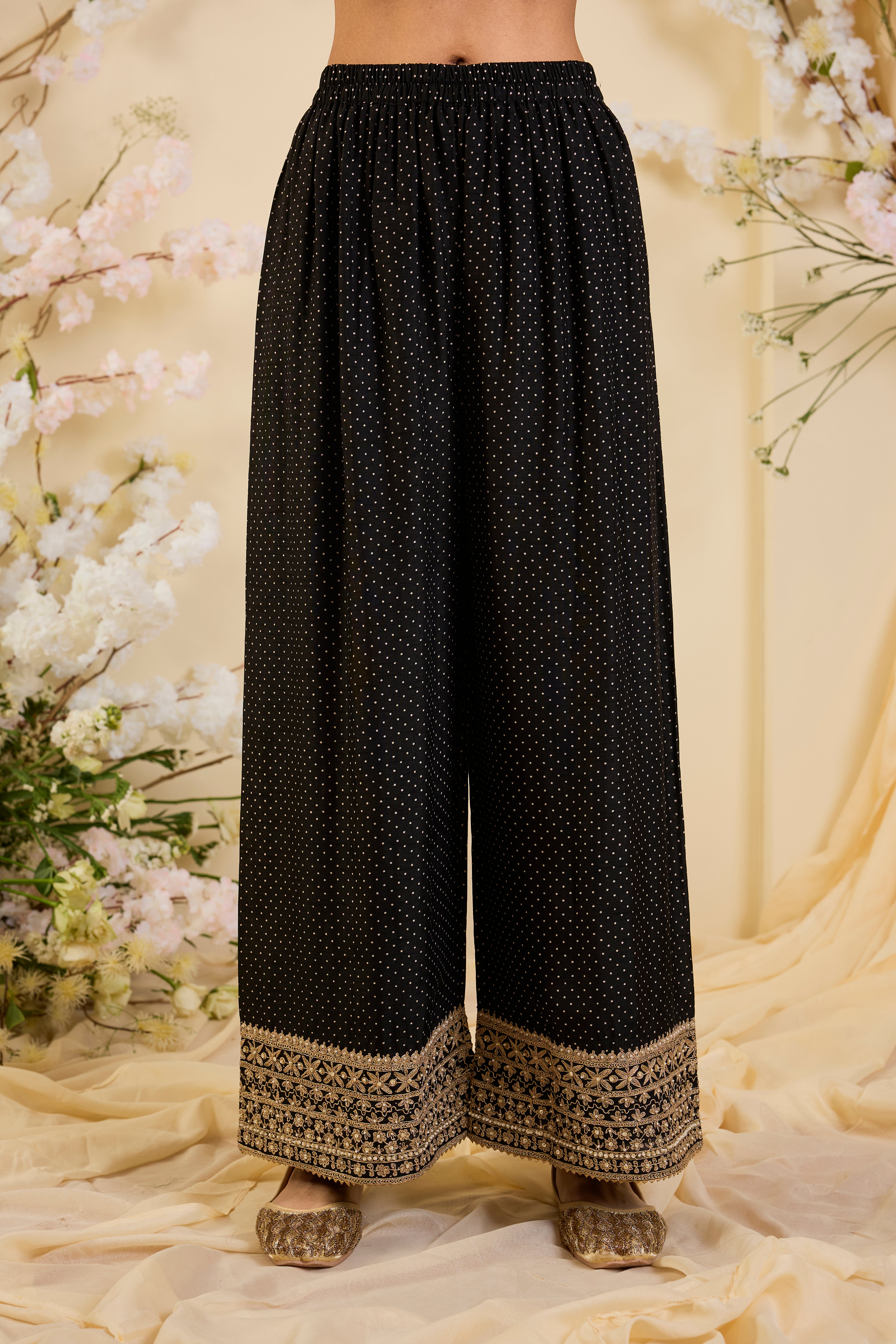 Noir Heirloom: The Midnight Embroidered Ensemble