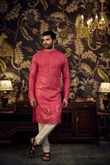 Hot Pink Chikankari Kurta