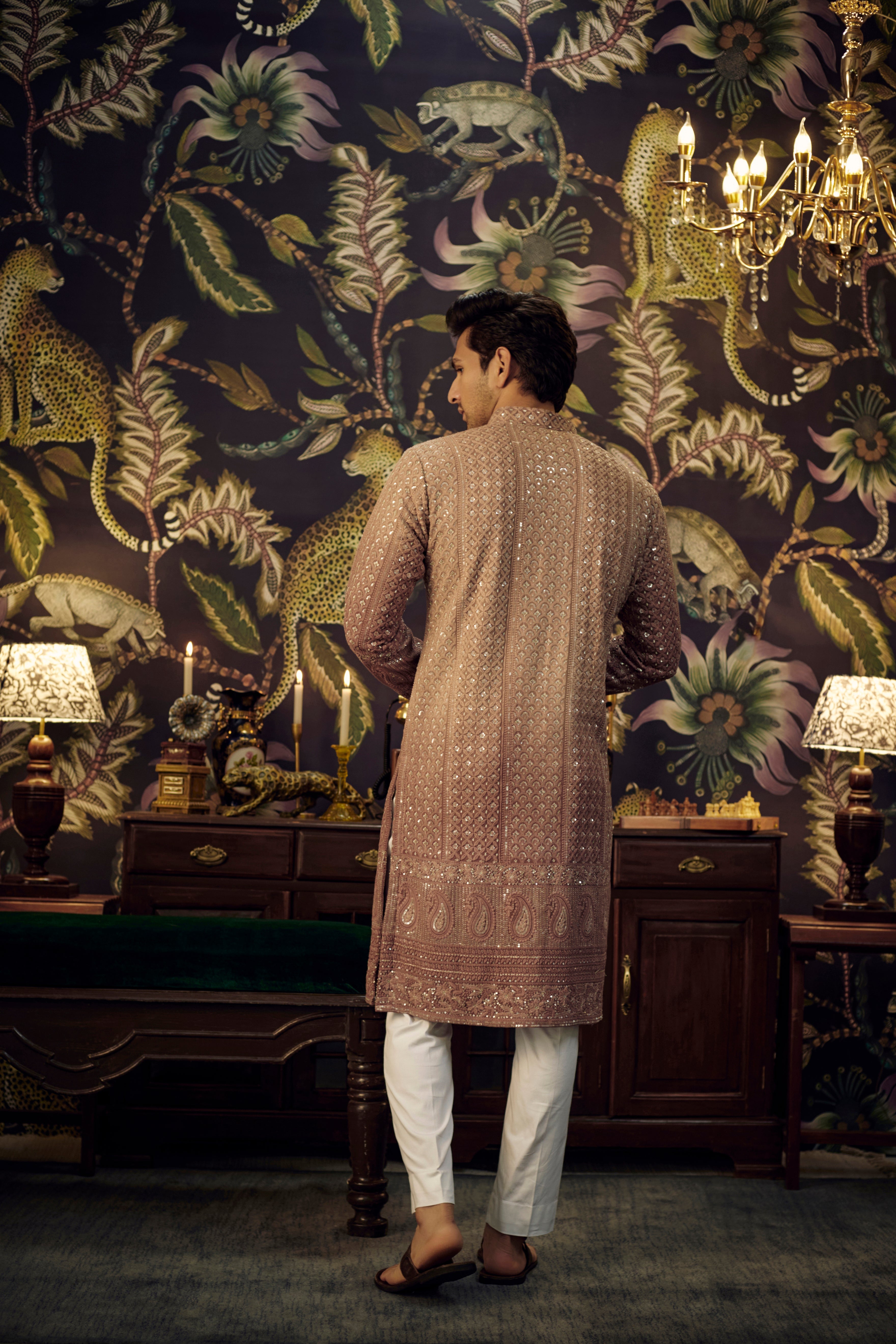 Classic ombre-shaded chikankari kurta - kasbahmen