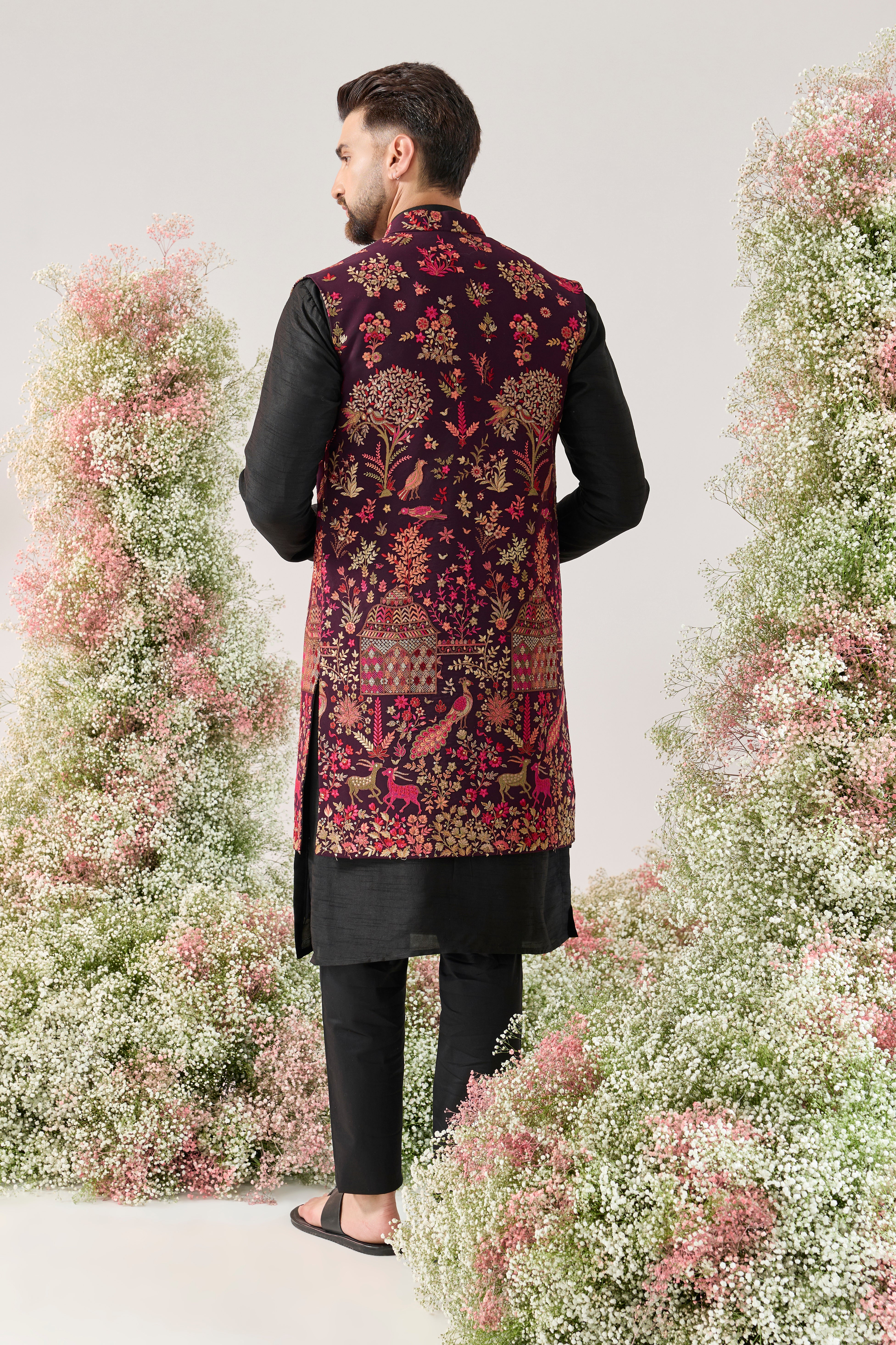 wine royal heritage long open jacket