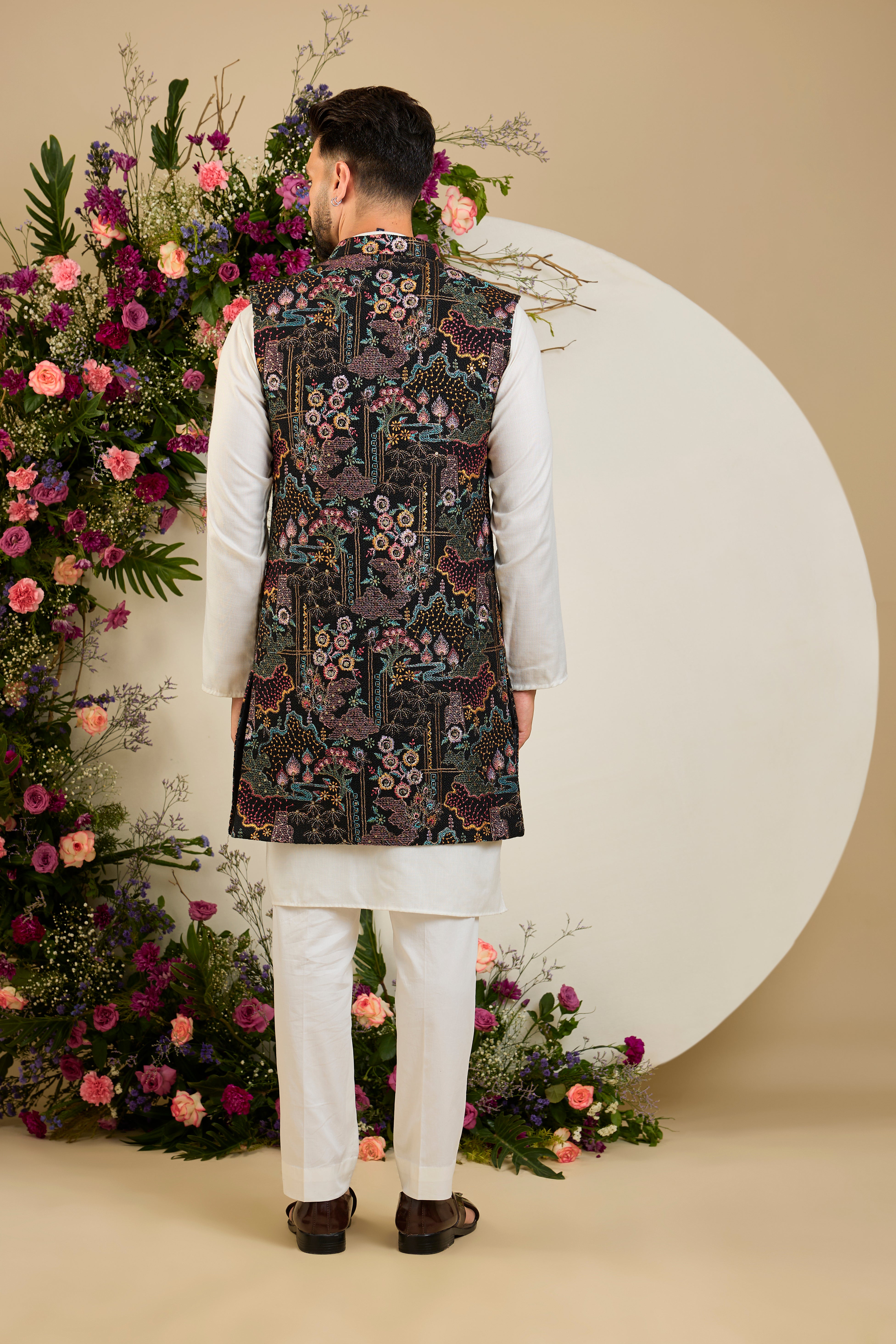 The Savile Botanica long open jacket