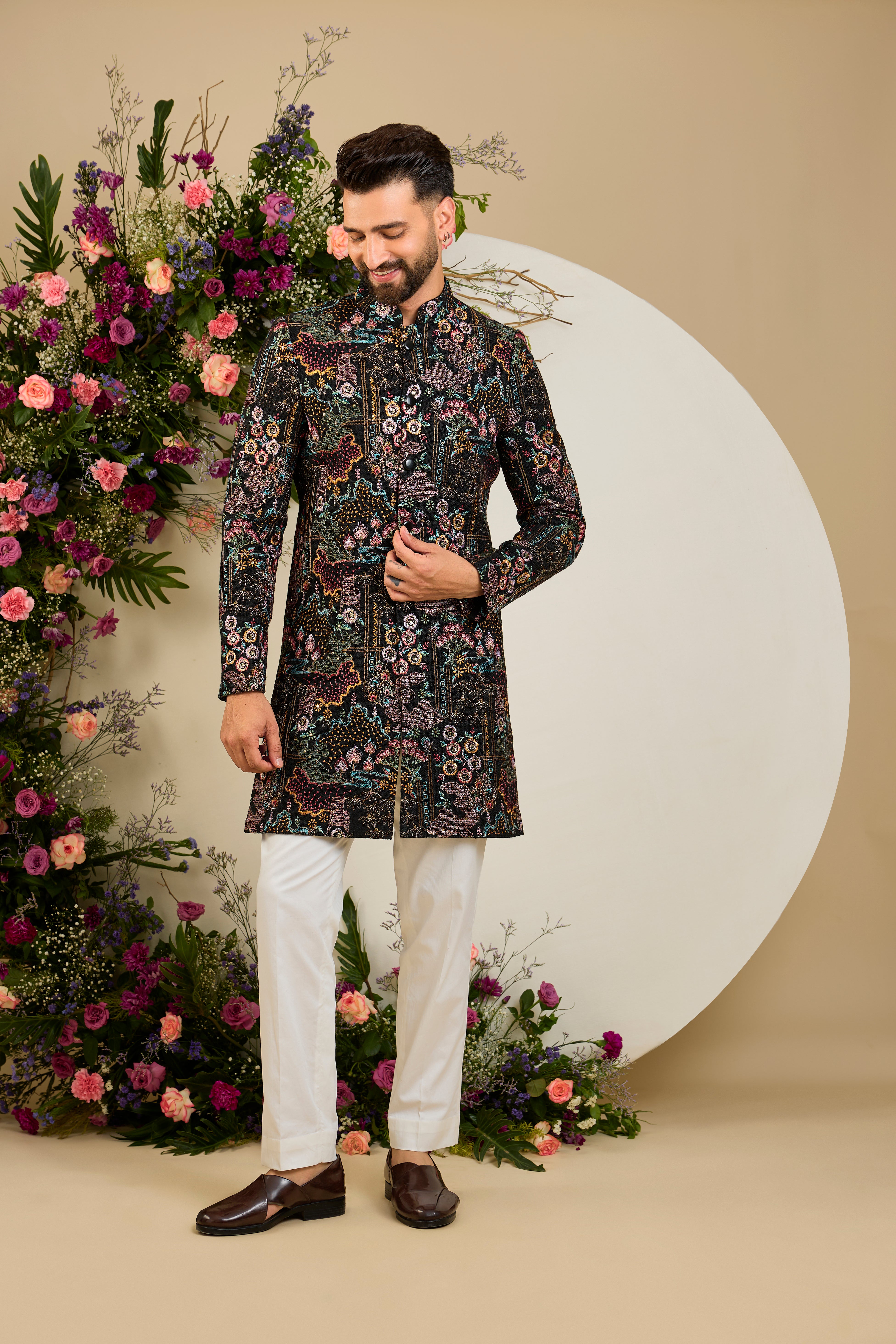 The Savile Botanica short sherwani