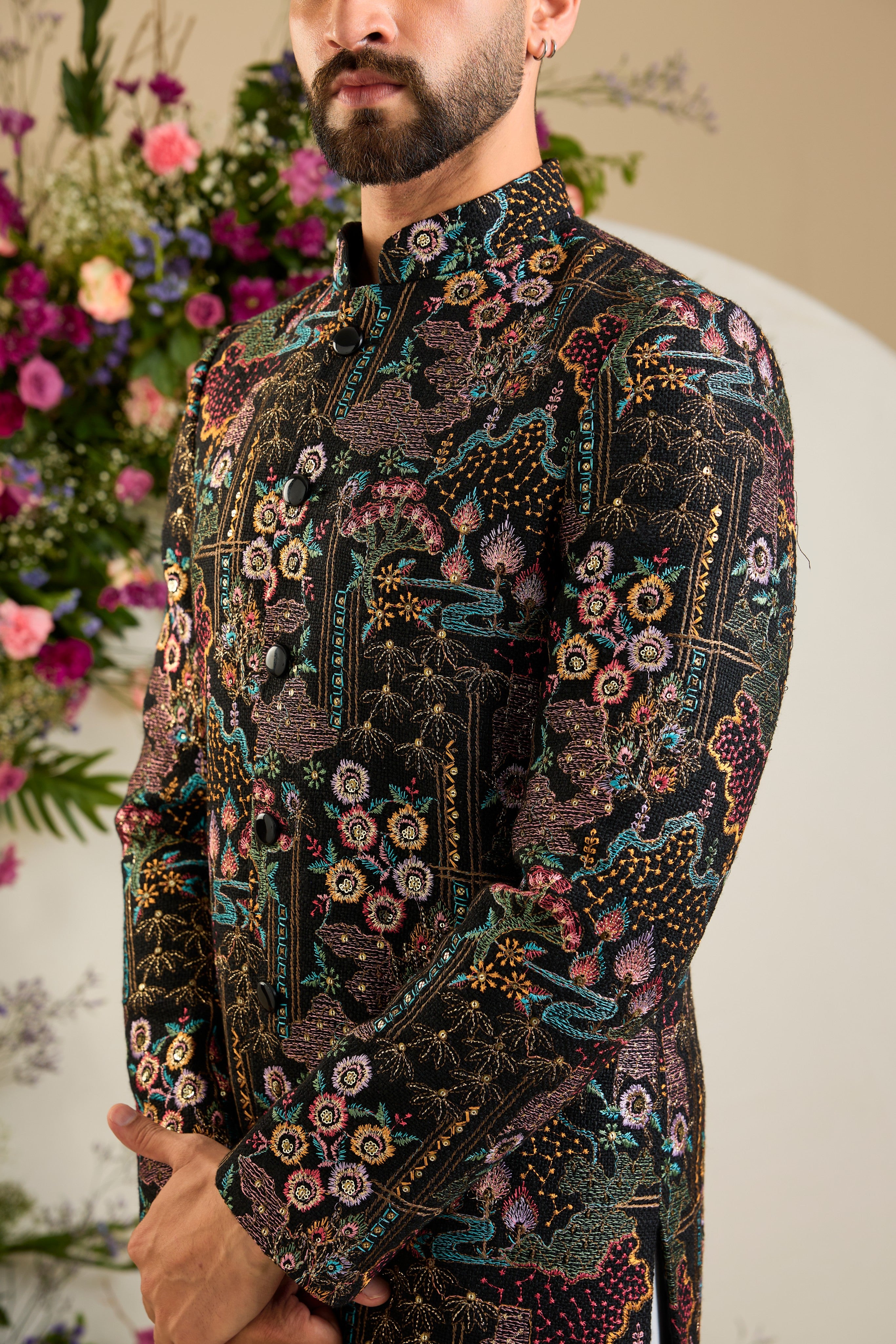 The Savile Botanica short sherwani