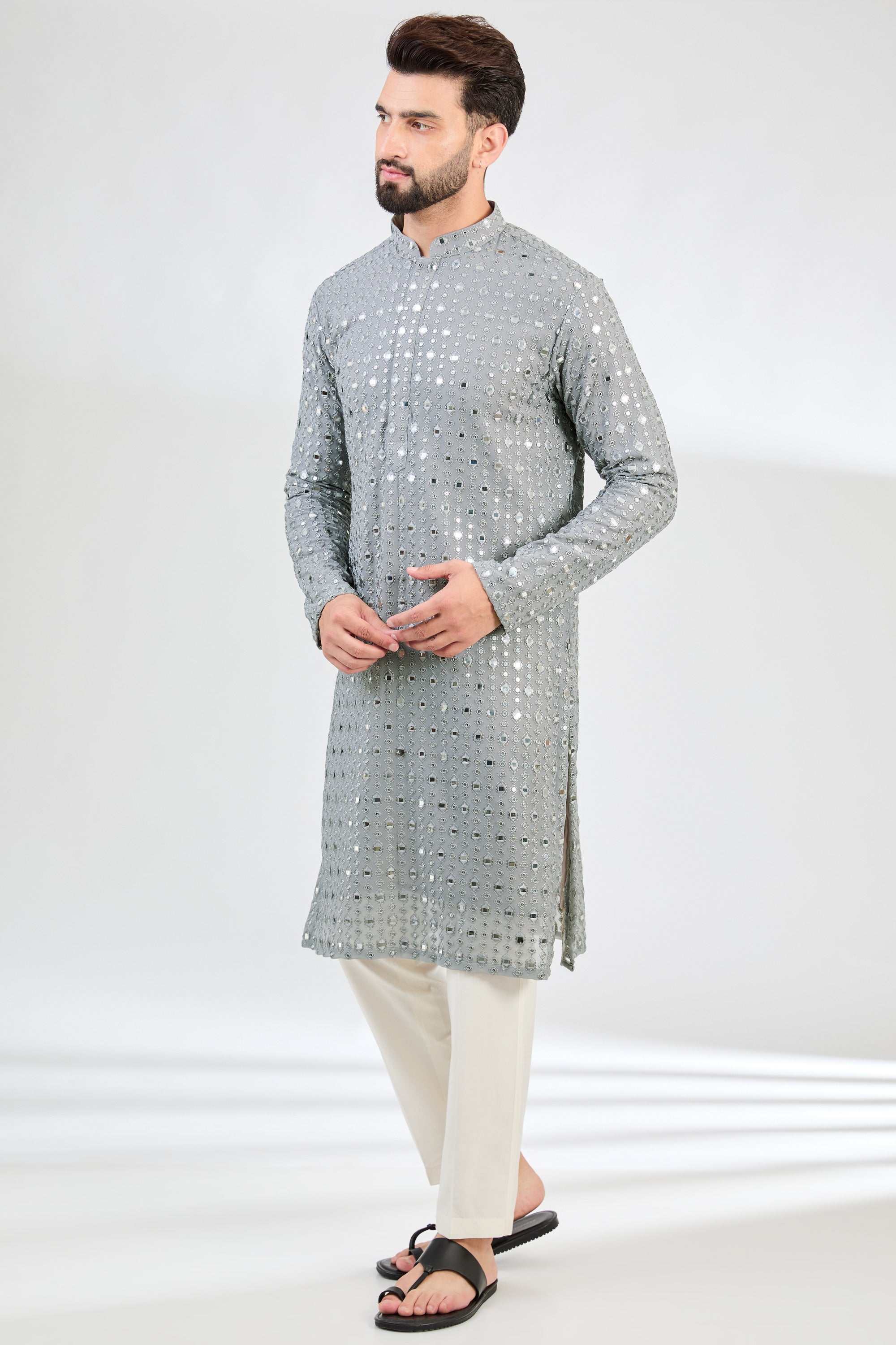 Classic sierra blue kurta - kasbahmen