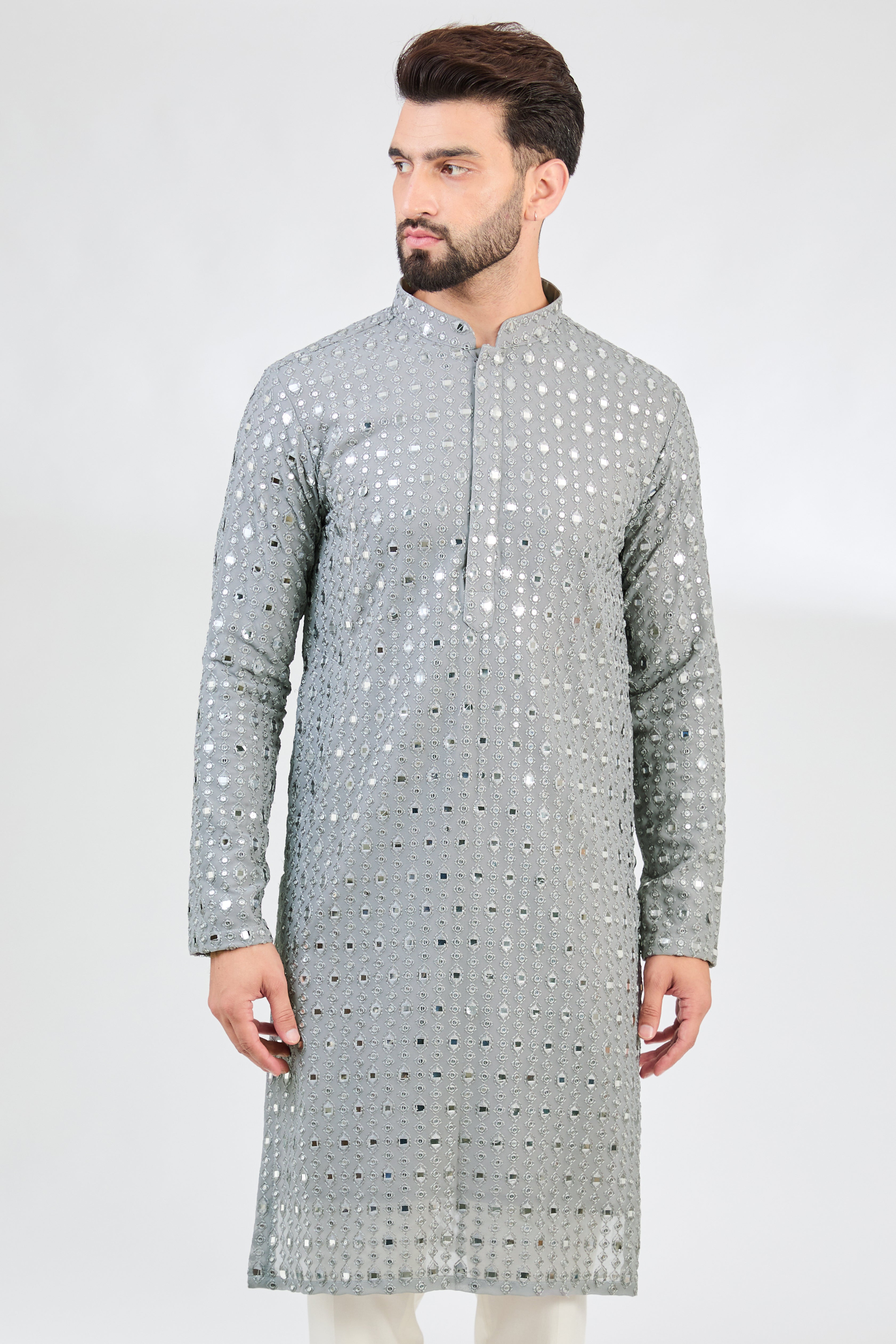 Classic sierra blue kurta - kasbahmen