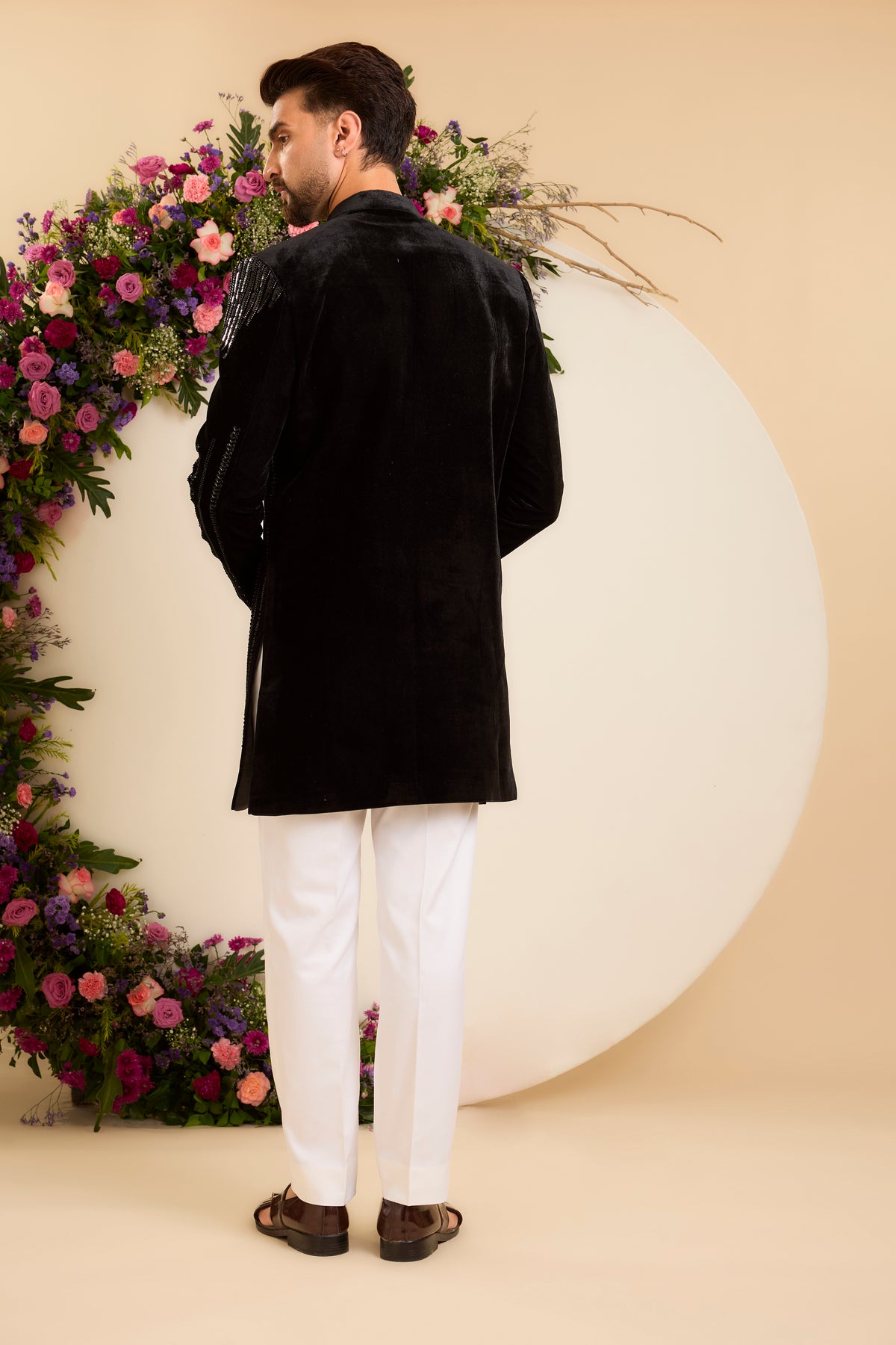 The Falcon — A Black Indowestern Defined by Cut-Dana