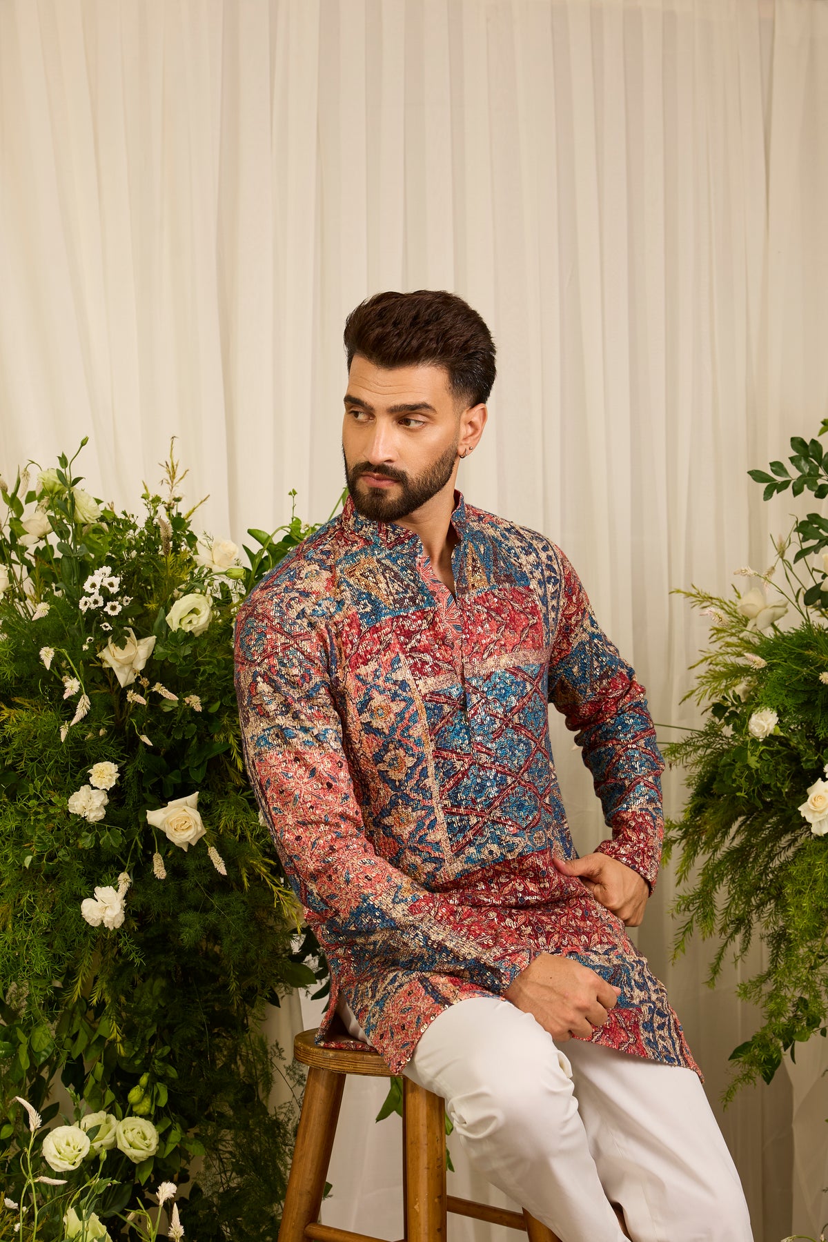 The Ravel — A Contemporary short Kurta with Traditional Abstract Motifs