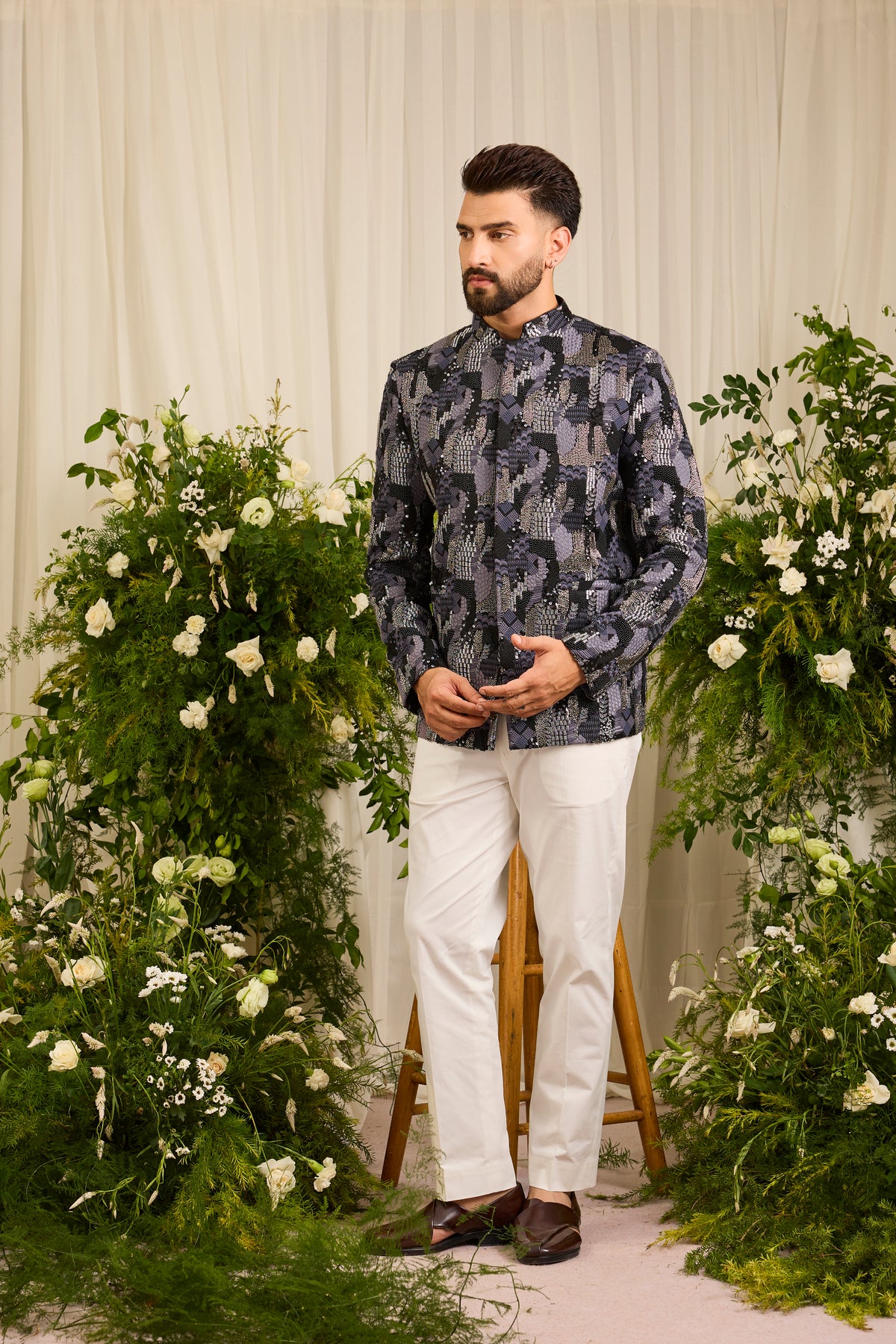 The Saphire -The Midnight black  Cut-Dana bandgala