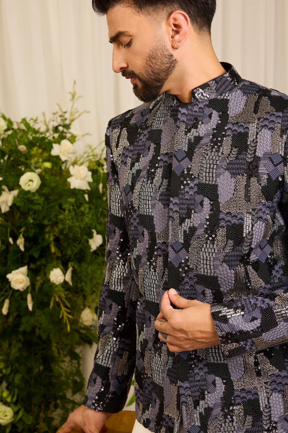 The Saphire -The Midnight black  Cut-Dana bandgala