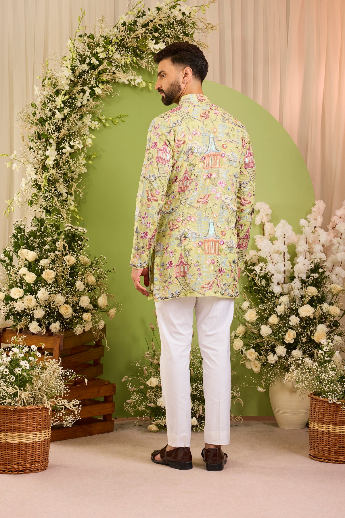 The Kyoto- A Short Kurta Draped in Oriental Storytelling