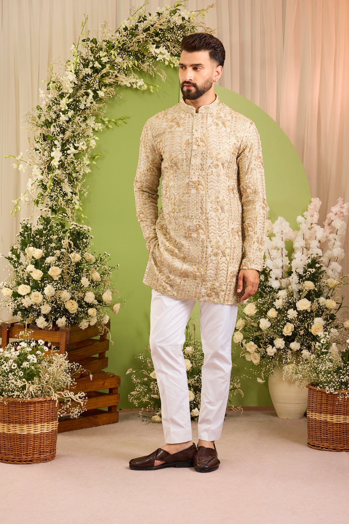 The Palladium — An Ornate Kurta Where Wildlife Meets Couture