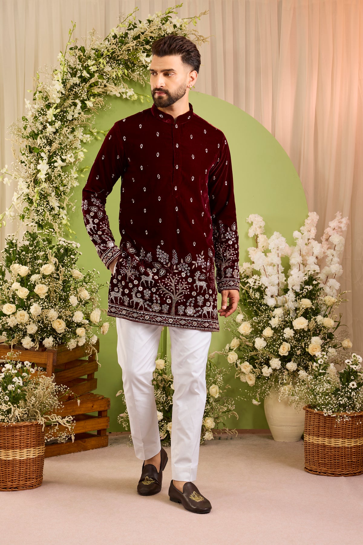 The Crowned - A Short Kurta with Sculpted Cut-Dana Wildlife