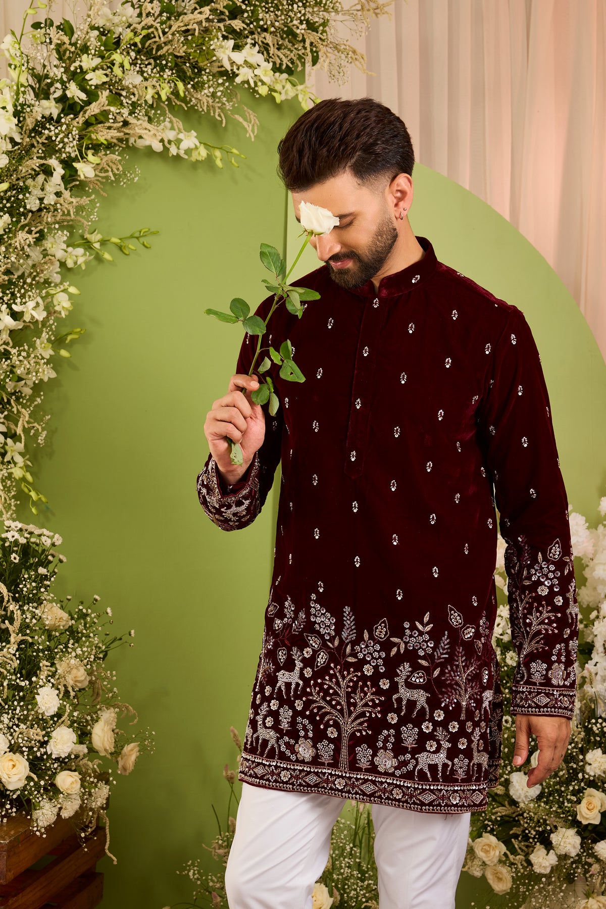 The Crowned - A Short Kurta with Sculpted Cut-Dana Wildlife