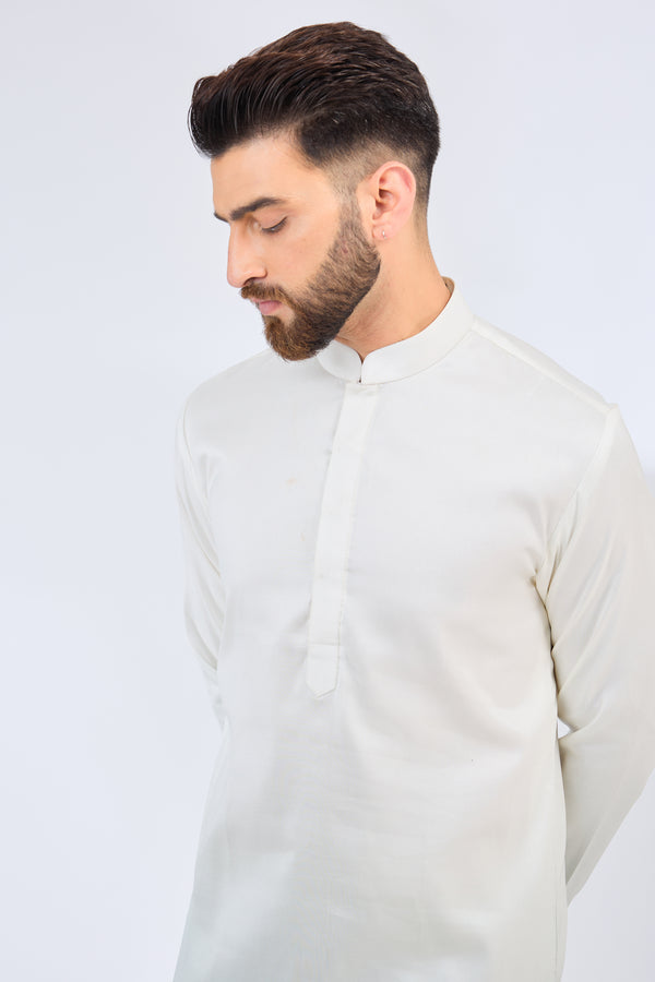 white-blue ombre shaded kurta - kasbahmen