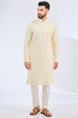 ivory cream sequined kurta - kasbahmen