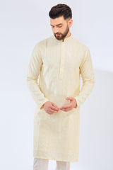 ivory cream sequined kurta - kasbahmen