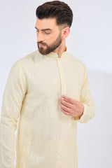 ivory cream sequined kurta - kasbahmen