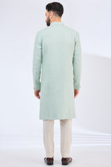 sea green thread work sherwani - kasbahmen