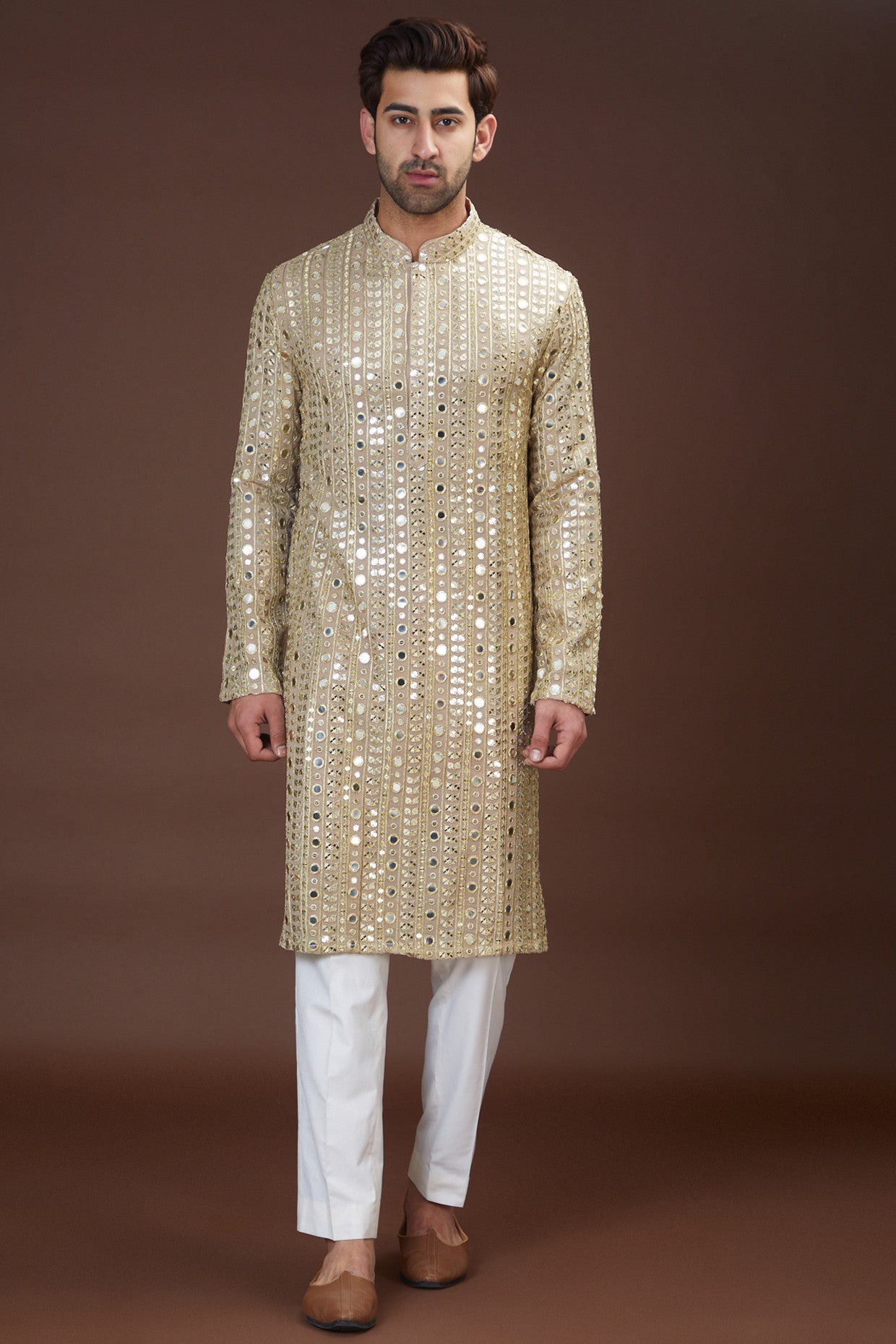 Copper zari work kurta - kasbahmen