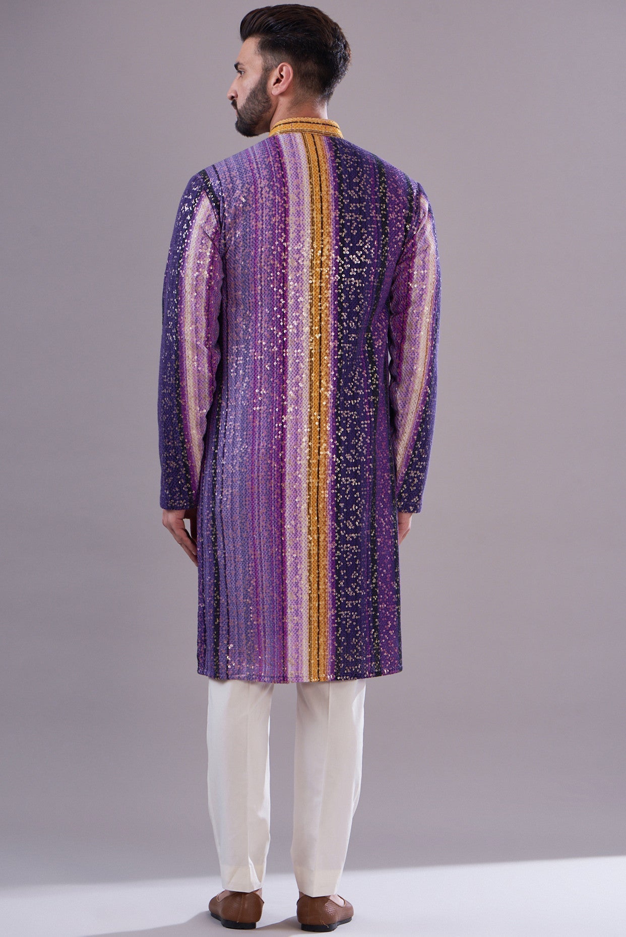 purple sequenced kurta - kasbahmen