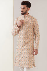 Multi embroidred chikankari kurta - kasbahmen