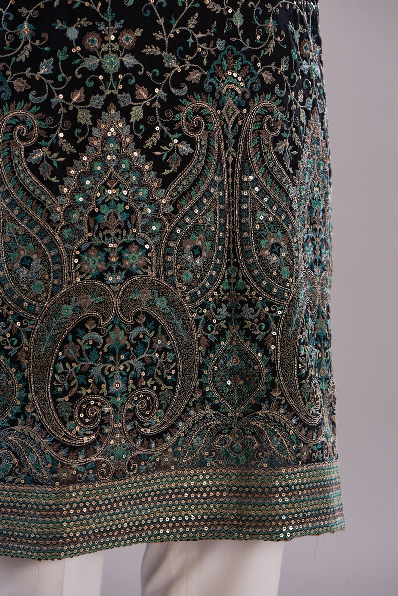 Black- green embrodried kurta - kasbahmen