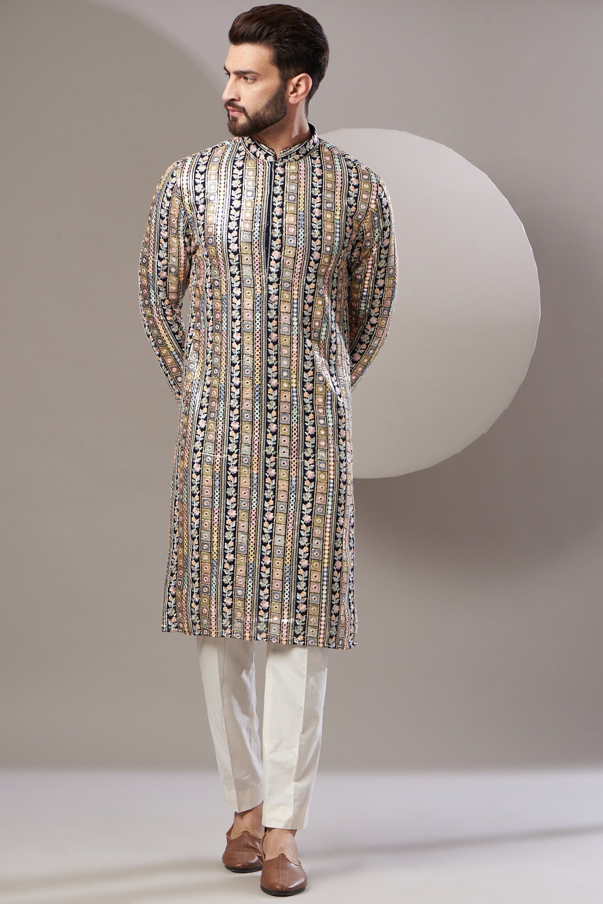 Formal Multi Embroidered Kurta - kasbahmen